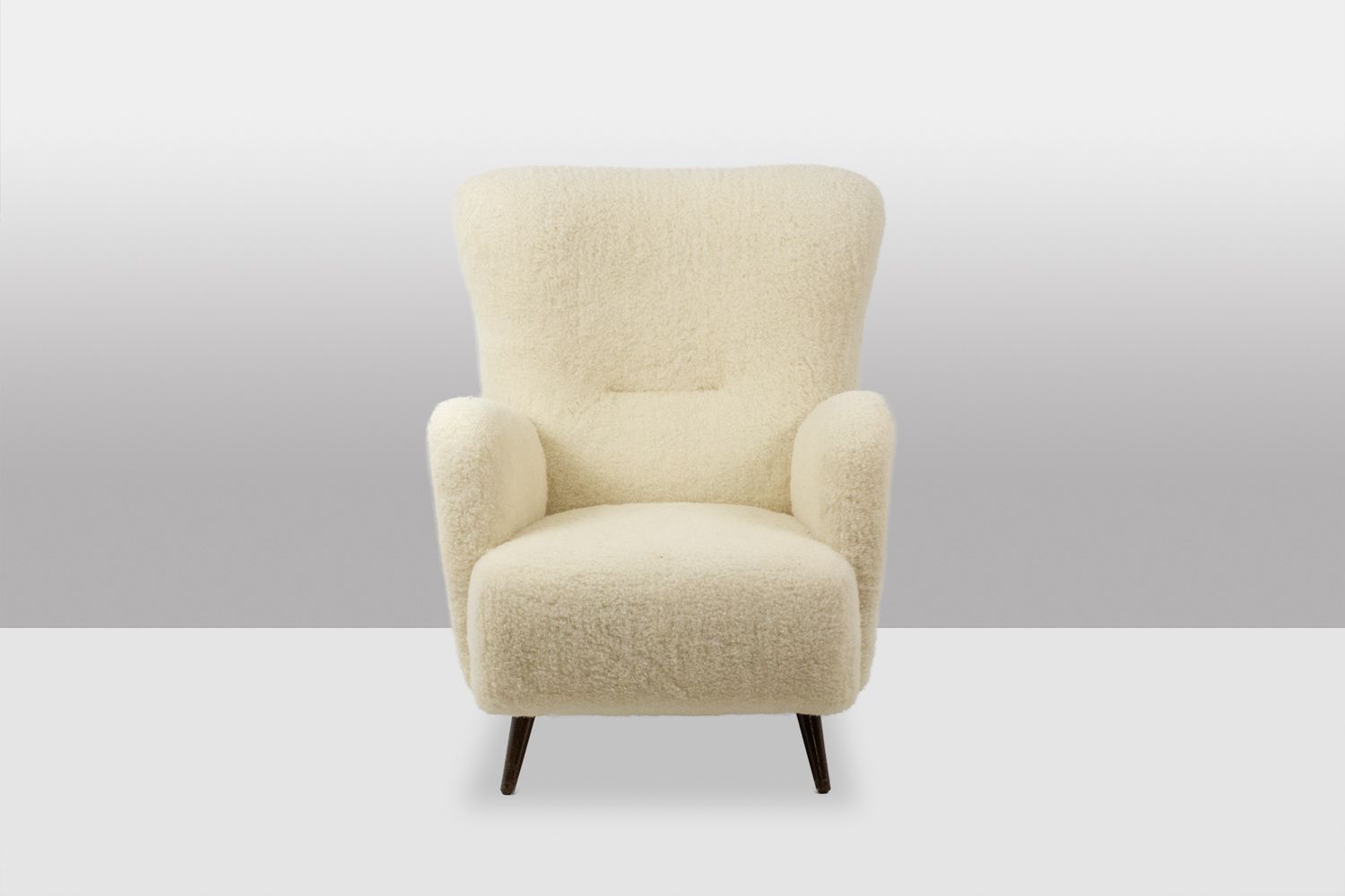 Armchair, Or Bergère, With Its Bouclette Fabric. 1950s photo furniture