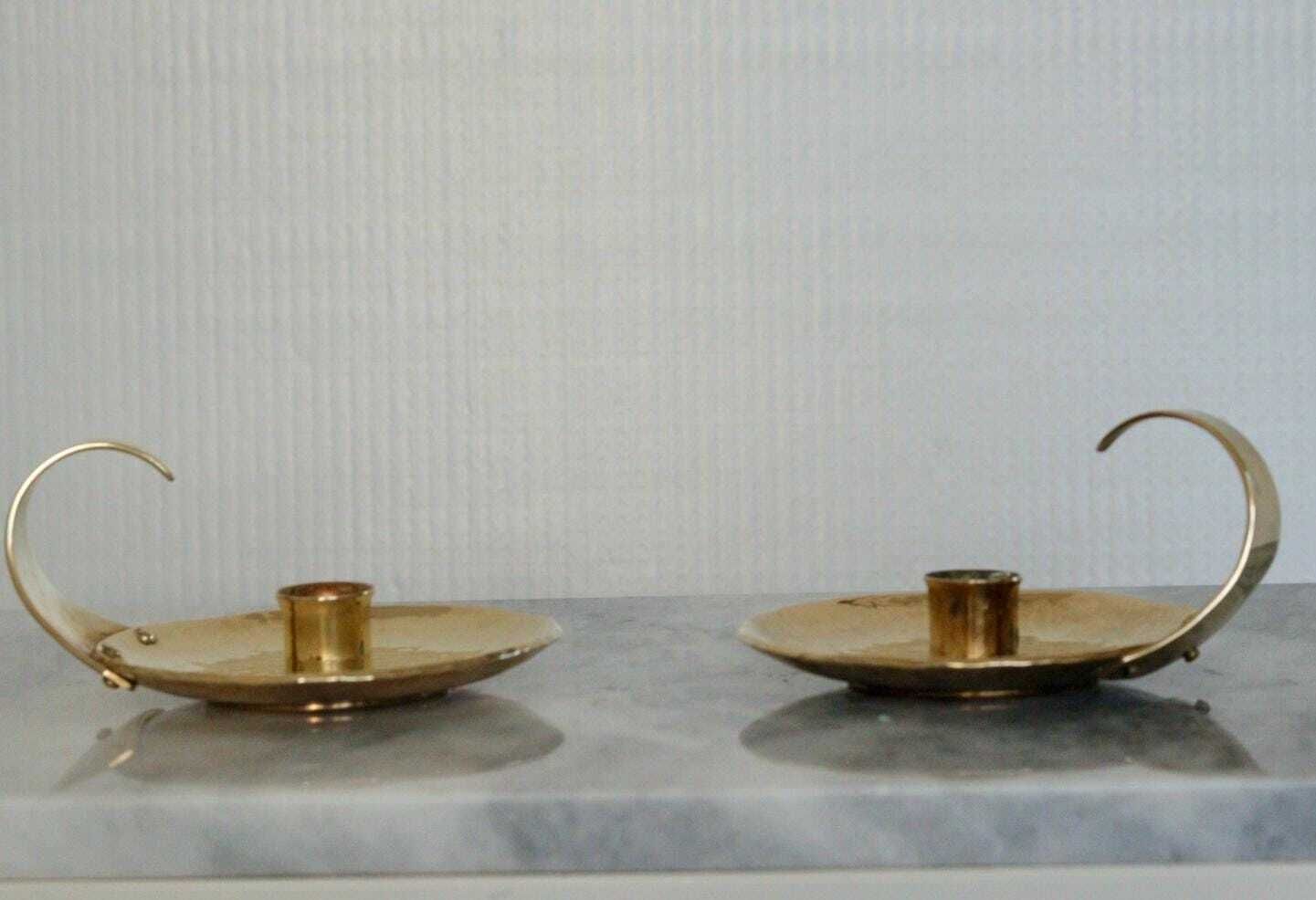 Pair Of Swedish Mid Century Candlestick Holder By Skutuna photo Home Decor