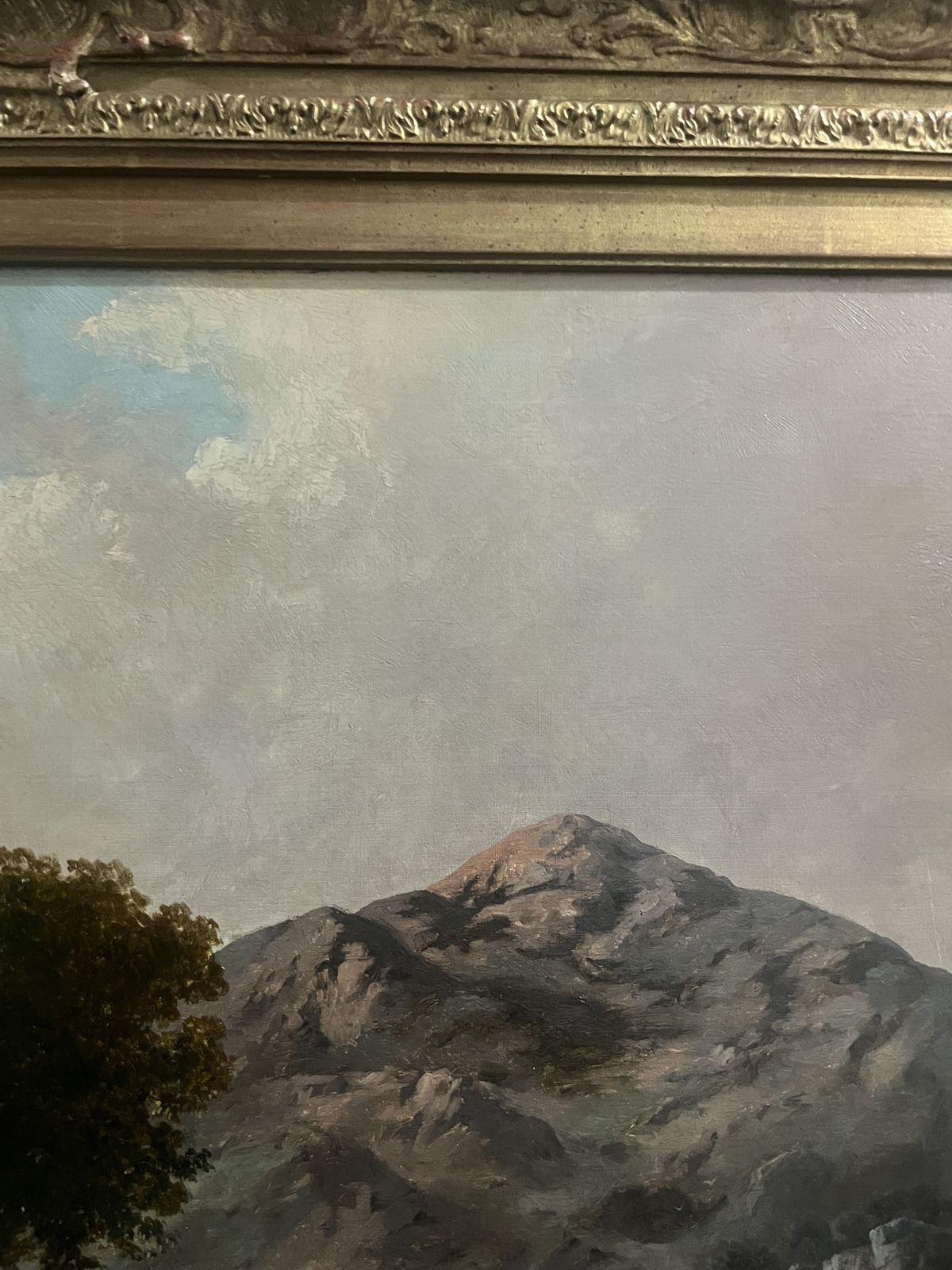 photo vinterior Henry Moore Landscape Original Framed  Painting 1886 Oil On Canvas