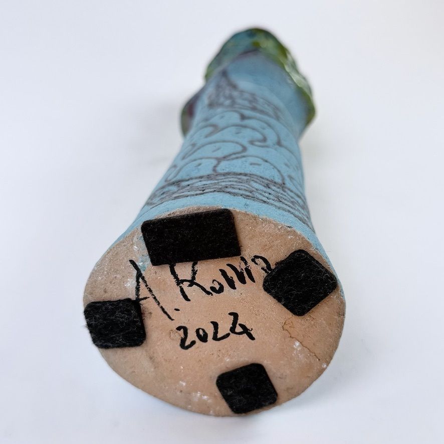 "Untitled 2024" Semi Refractory And Glazed Ceramic Sculpture By Alessandro Roma photo Art