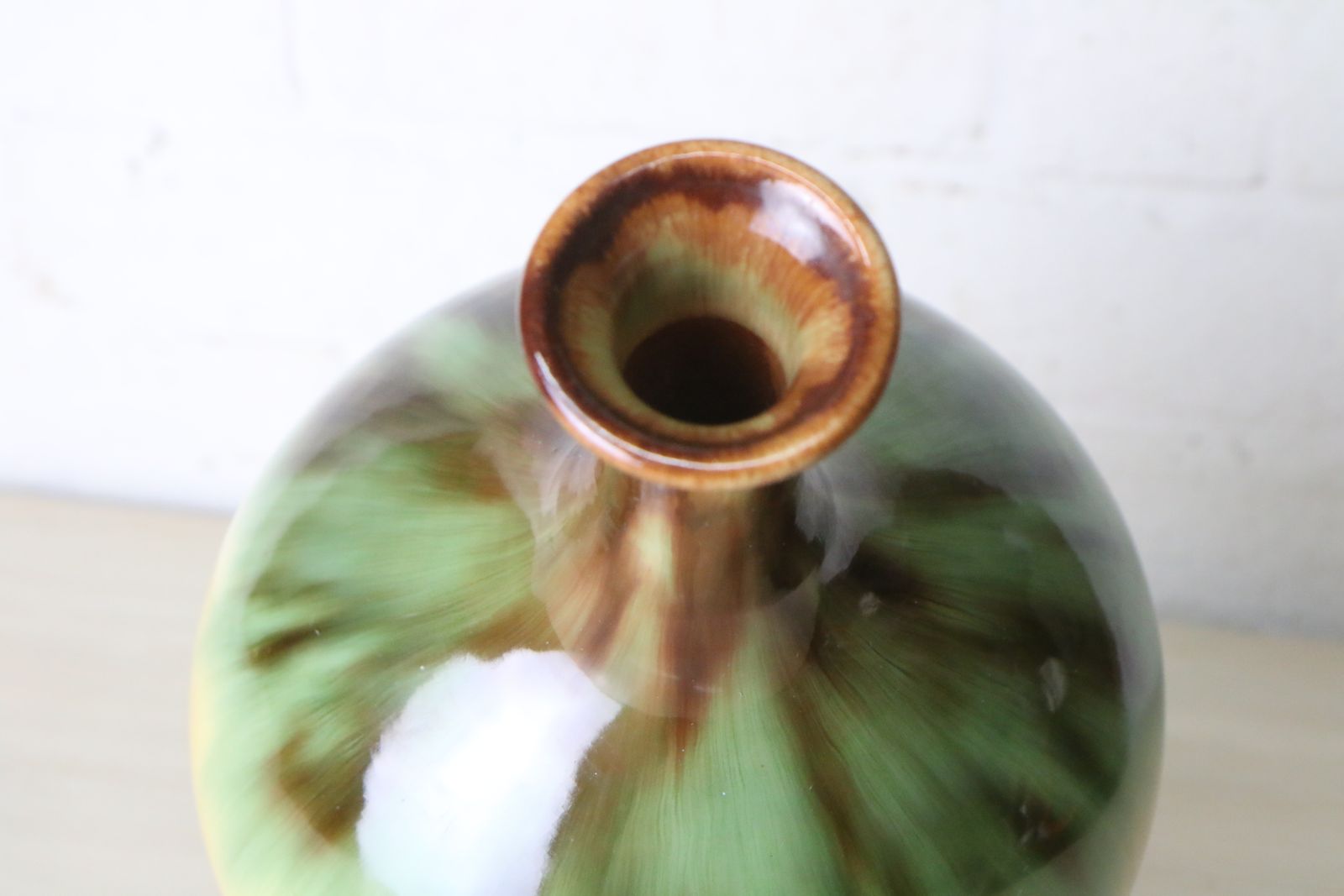 photo furniture A Mid Century Modern Pottery Vase With A Phased Drip Glaze Type Finish Lovely Decorative Shape By Manuel Garcia Arroyo