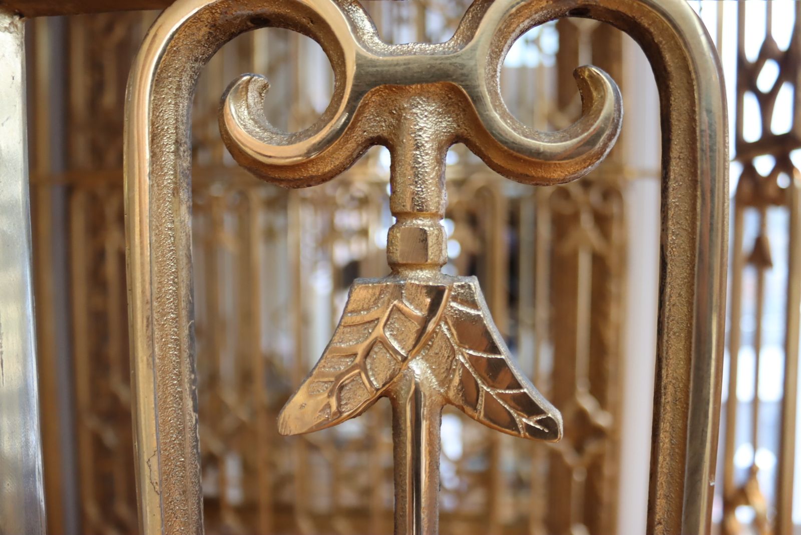 Substantial 24 Carat Plated Bird Cage photo vintage
