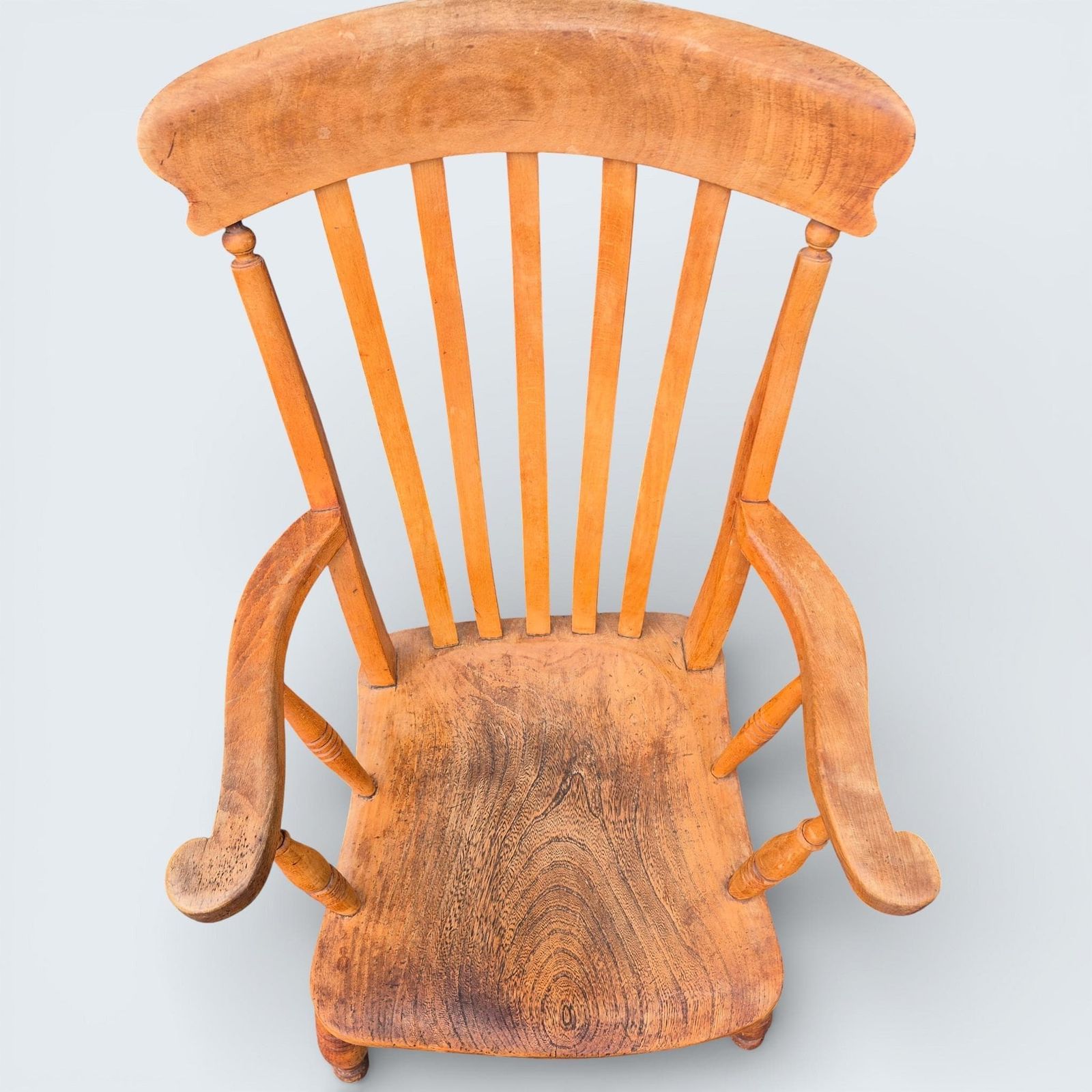 Antique Windsor Armchair, Victorian Elm & Beech Country Chair photo Furniture
