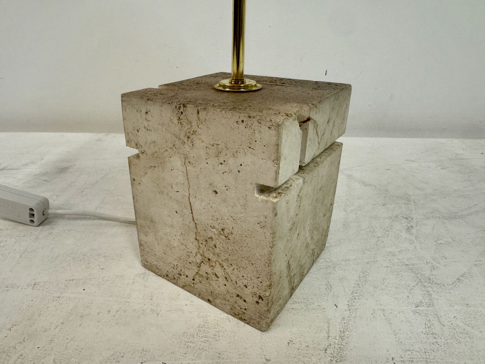 1970s Italian Travertine Lamp By Fratelli Manelli photo 435.0