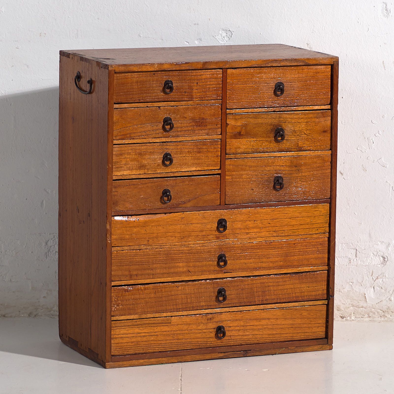 Antique Japanese Keyaki Wood Ko Dansu – Late Edo / Meiji Period (C. 1850 1880) photo Furniture