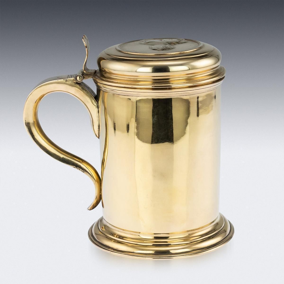 18th Century Russian Exceptional Silver Gilt & Niello Tankard, Moscow, C.1766 photo furniture