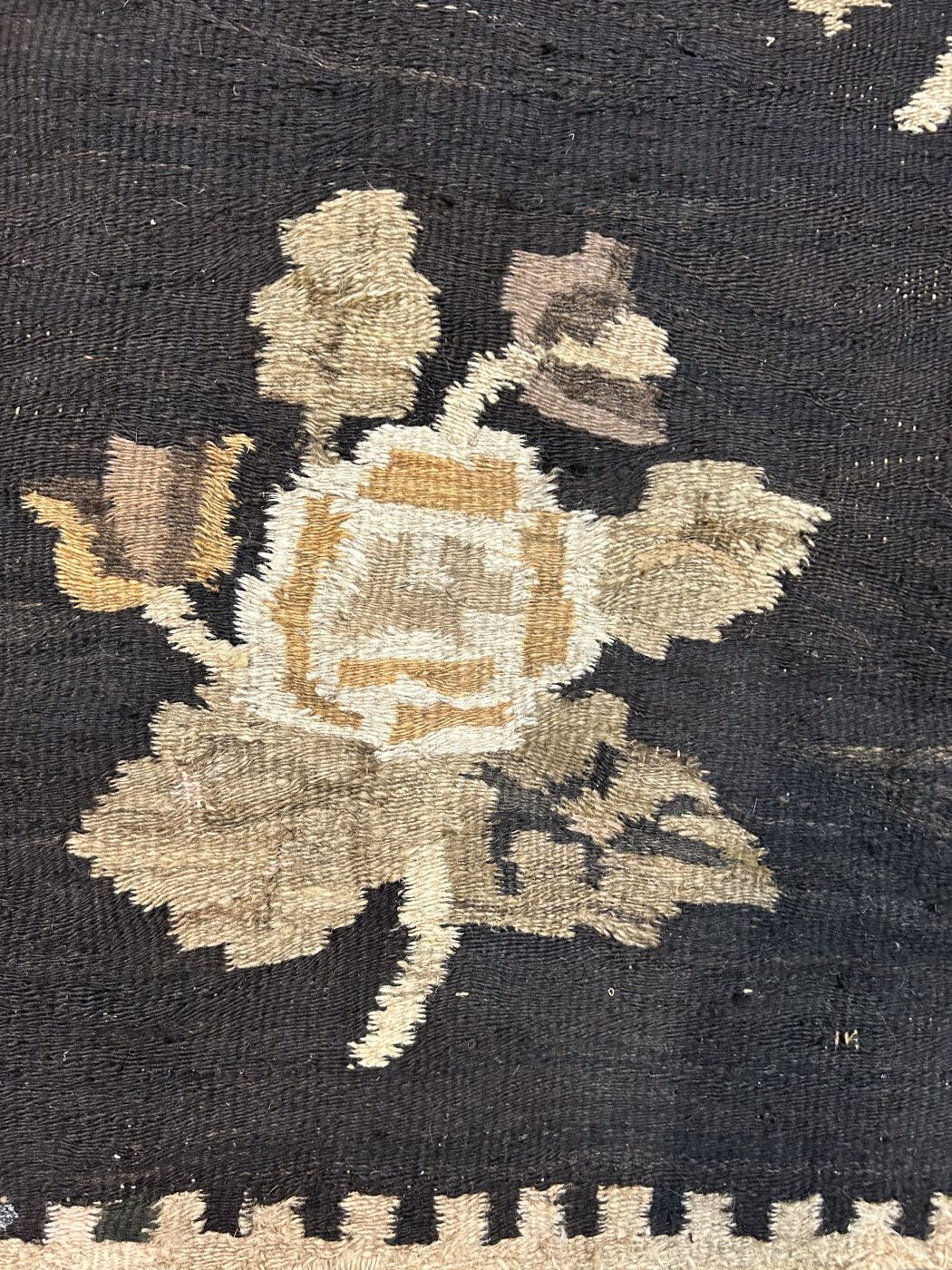 Antique Ukrainian Kilim, Circa 1880, 3.44m X 2.28m photo vinterior
