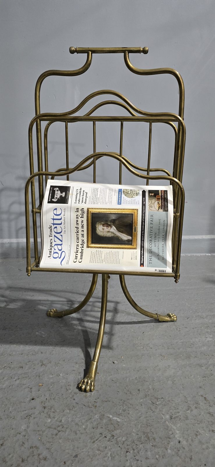 Victorian Brass Revolving Magazine Stand photo Home Decor
