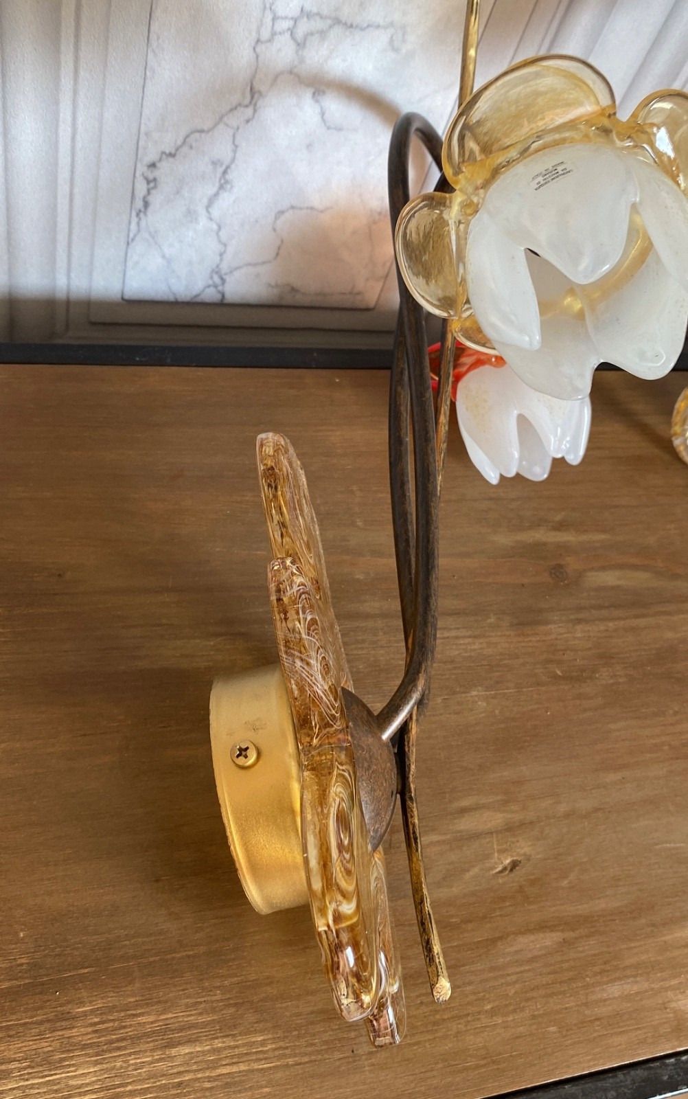 photo furniture Murano Glass Italian Design Floral Wall Lights By Luce Crea