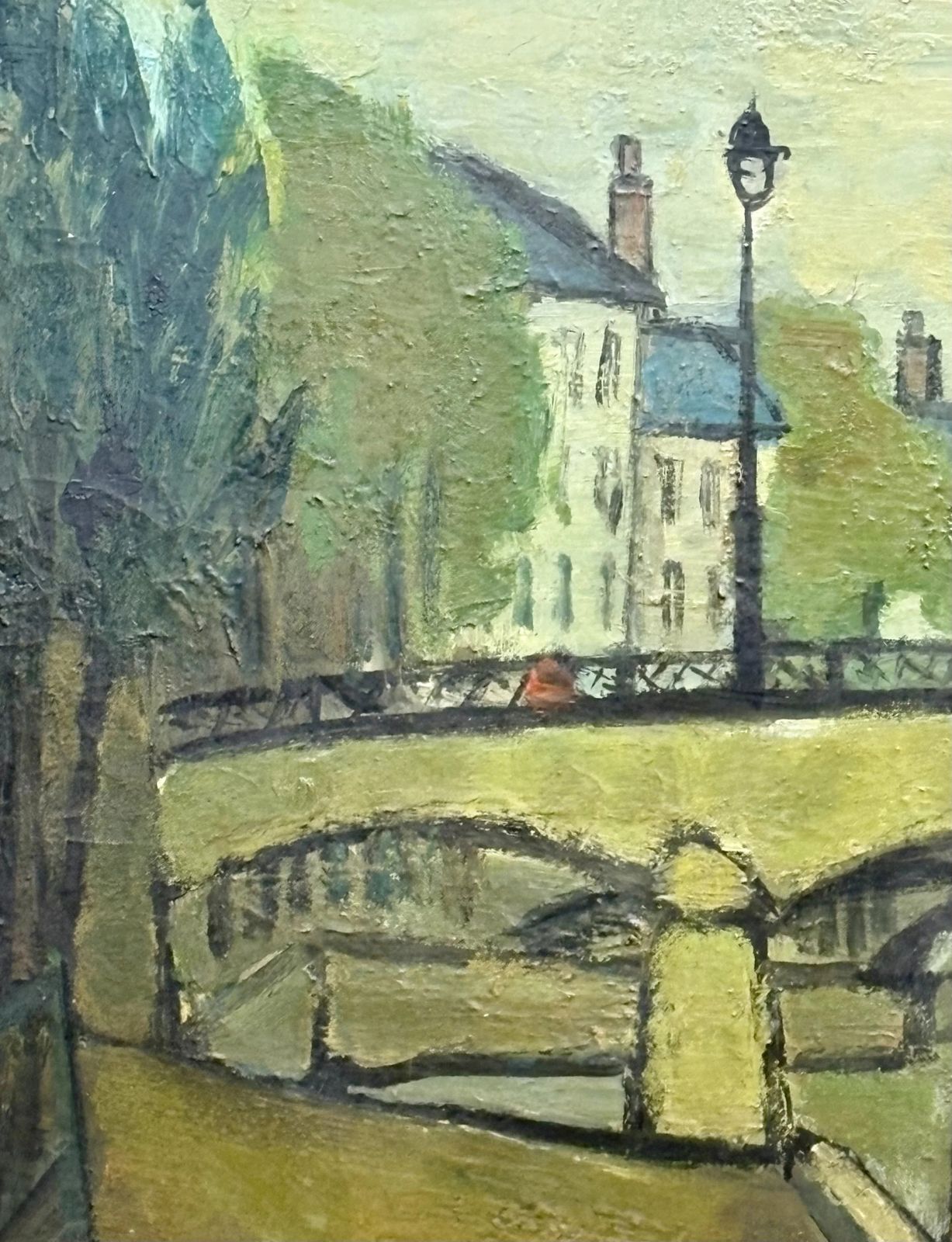 Oil On Canvas, 1961 By Simone Andeani 'Pont Notre Dame' 100cm Wide X 65cm High photo furniture