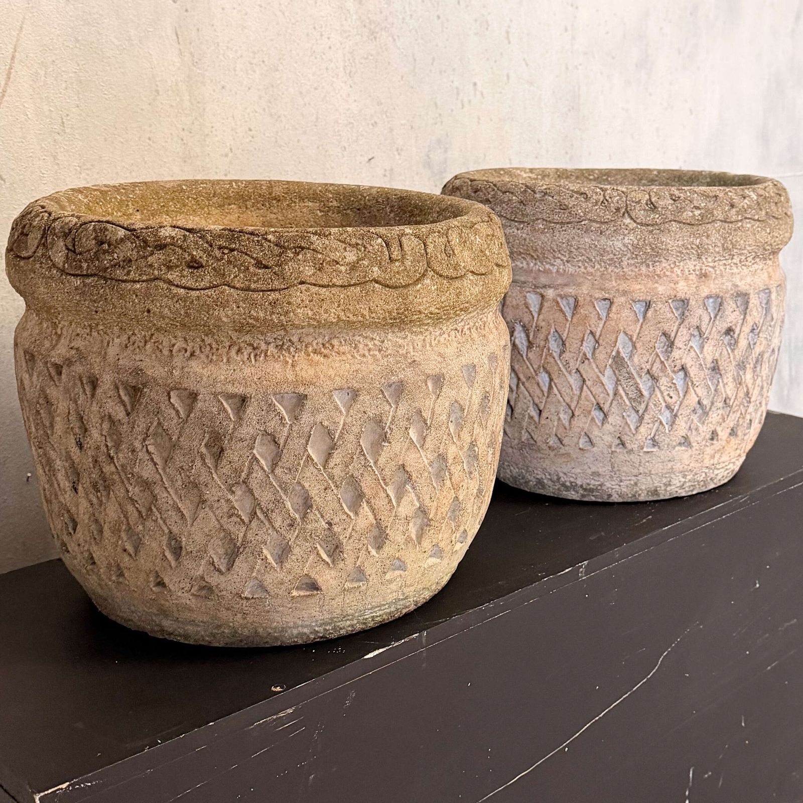 Pair Of Mid Century Cast Stone Garden Urns — England, Circa 1950 photo Garden Decor