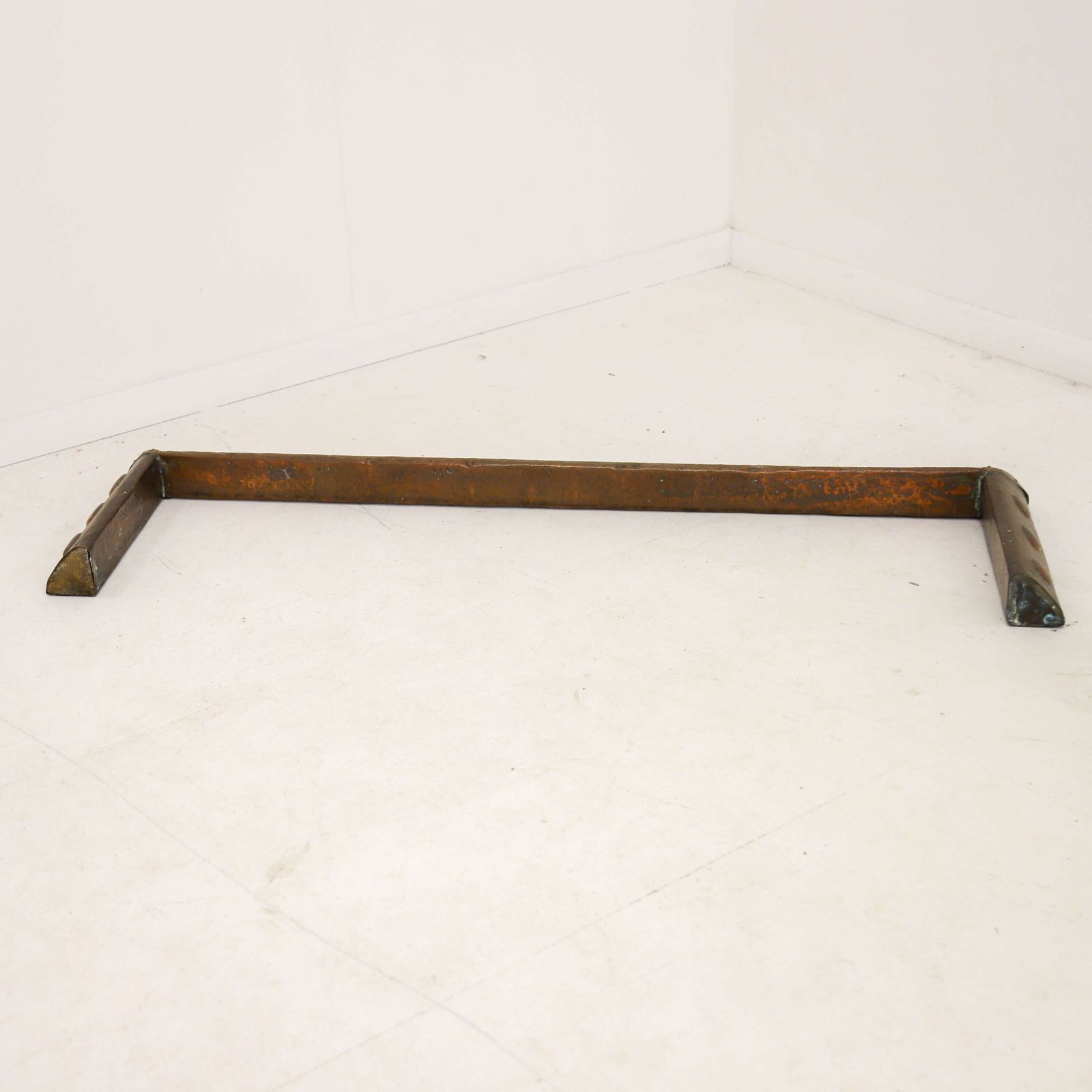 Antique Arts And Crafts Beaten Copper Fireplace Fender photo vintage