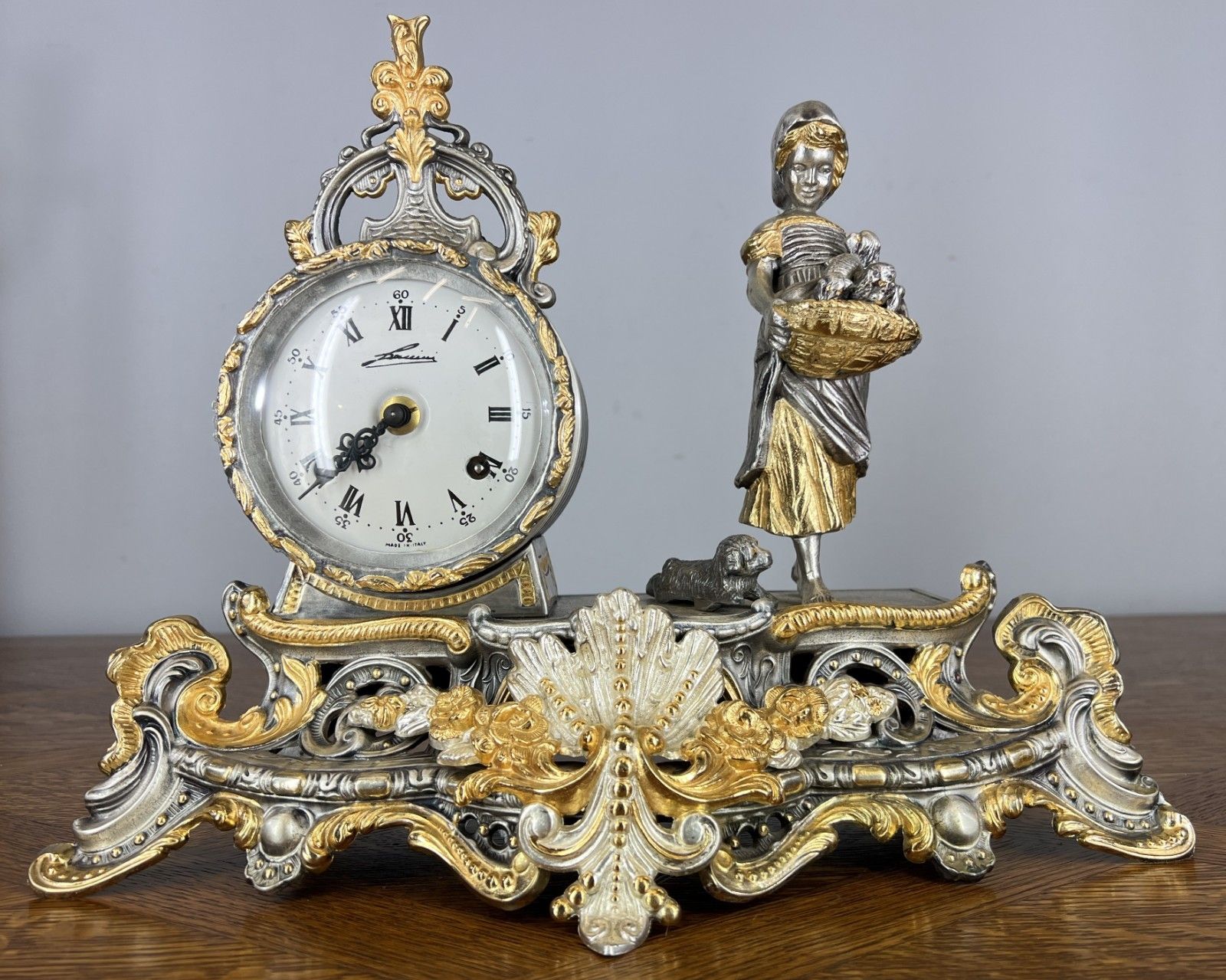 Lancini Imperial Ormolu Gilt Brass Mantle Clock With Candelabras  Lot 4641 photo 599.0