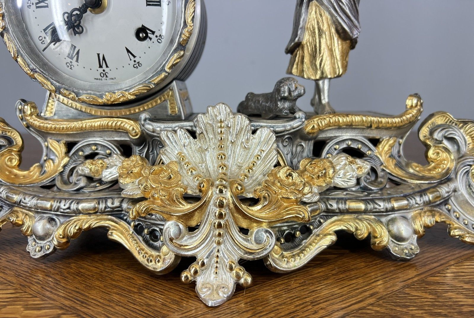 Lancini Imperial Ormolu Gilt Brass Mantle Clock With Candelabras  Lot 4641 photo buy