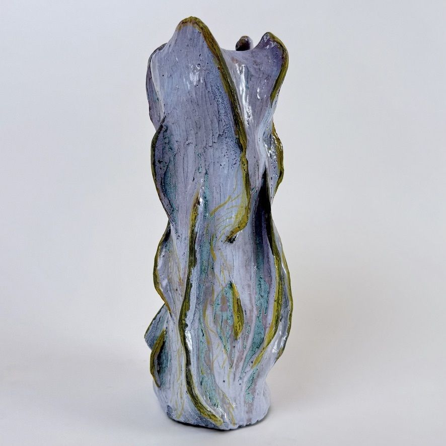 "Untitled 2023" Semi Refractory And Glazed Ceramic Sculpture By Alessandro Roma photo furniture