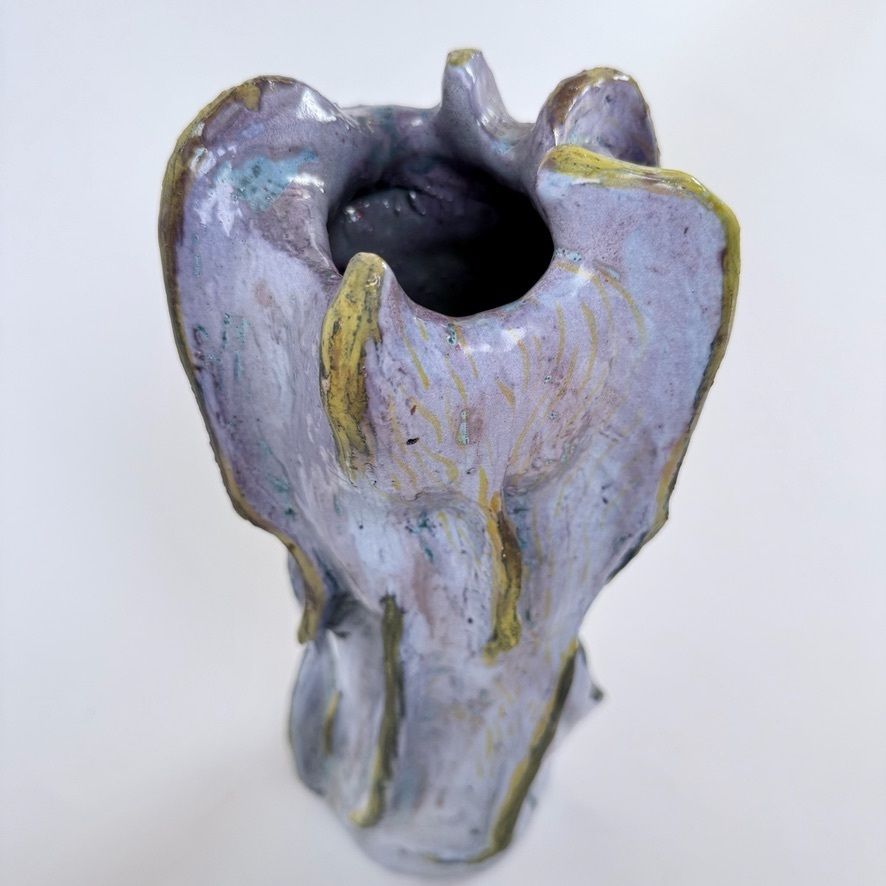 "Untitled 2023" Semi Refractory And Glazed Ceramic Sculpture By Alessandro Roma photo Art