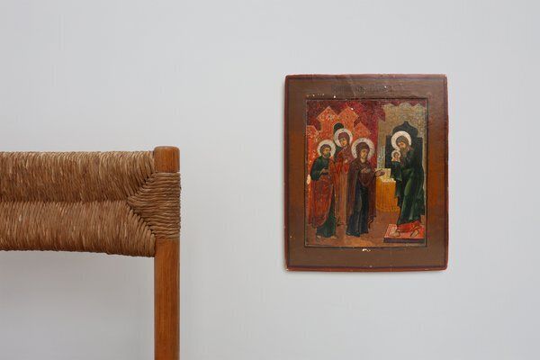 Icon Of The Presentation Of Our Lord, 19th Century, Painting On Wood photo furniture