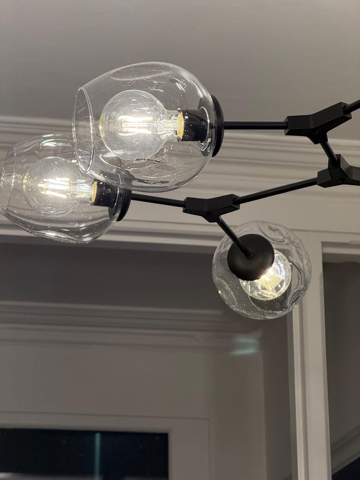 Large Pendant Light Fitting New And Unused 2000x600mm With 10 Glass Shades photo furniture