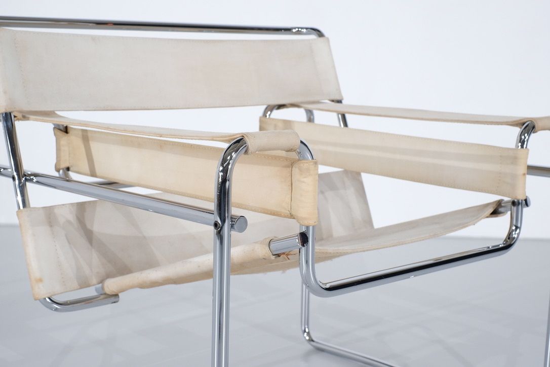 Armchair " B3 Wassily " Fabric By Marcel Breuer For Gavina, 1925s. photo Furniture