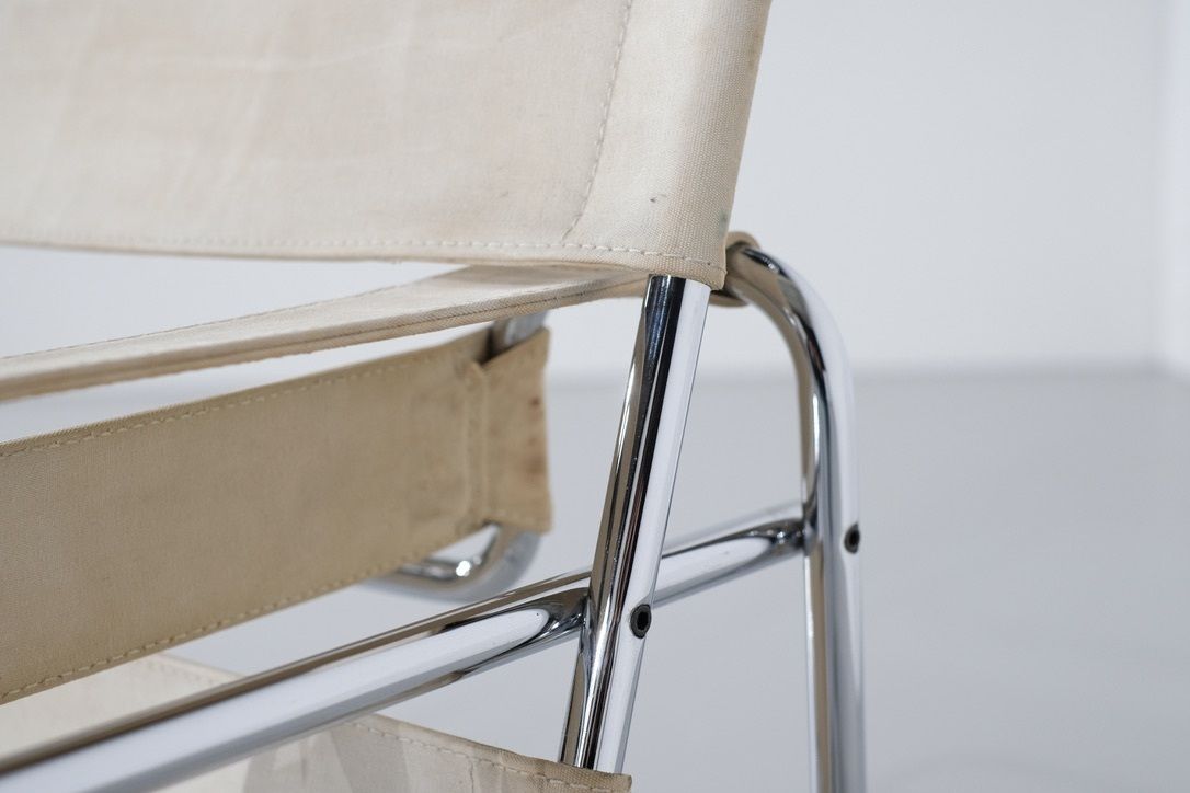 Armchair " B3 Wassily " Fabric By Marcel Breuer For Gavina, 1925s. photo vinterior
