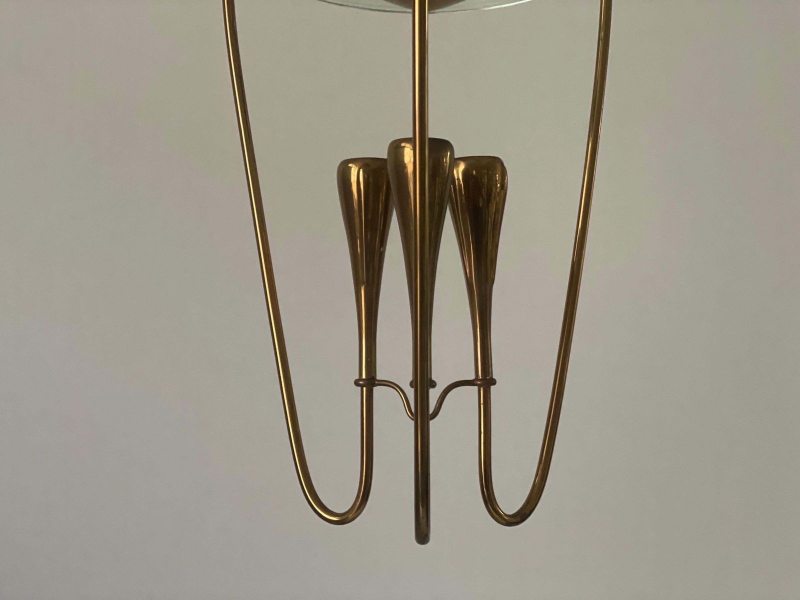 photo furniture Brass And Glass Chandelier By Pietro Chiesa For Fontana Arte, 1950s, Italy
