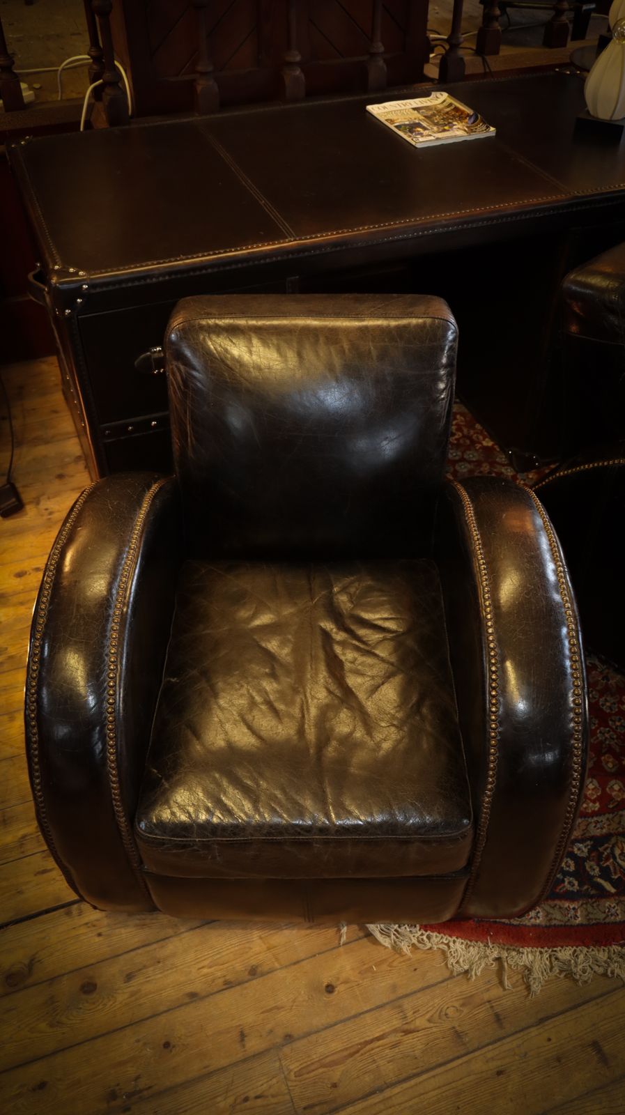 Sublime Pair Timothy Oulton Rockefeller Leather Armchairs Cigar Club Rare photo 5000.0
