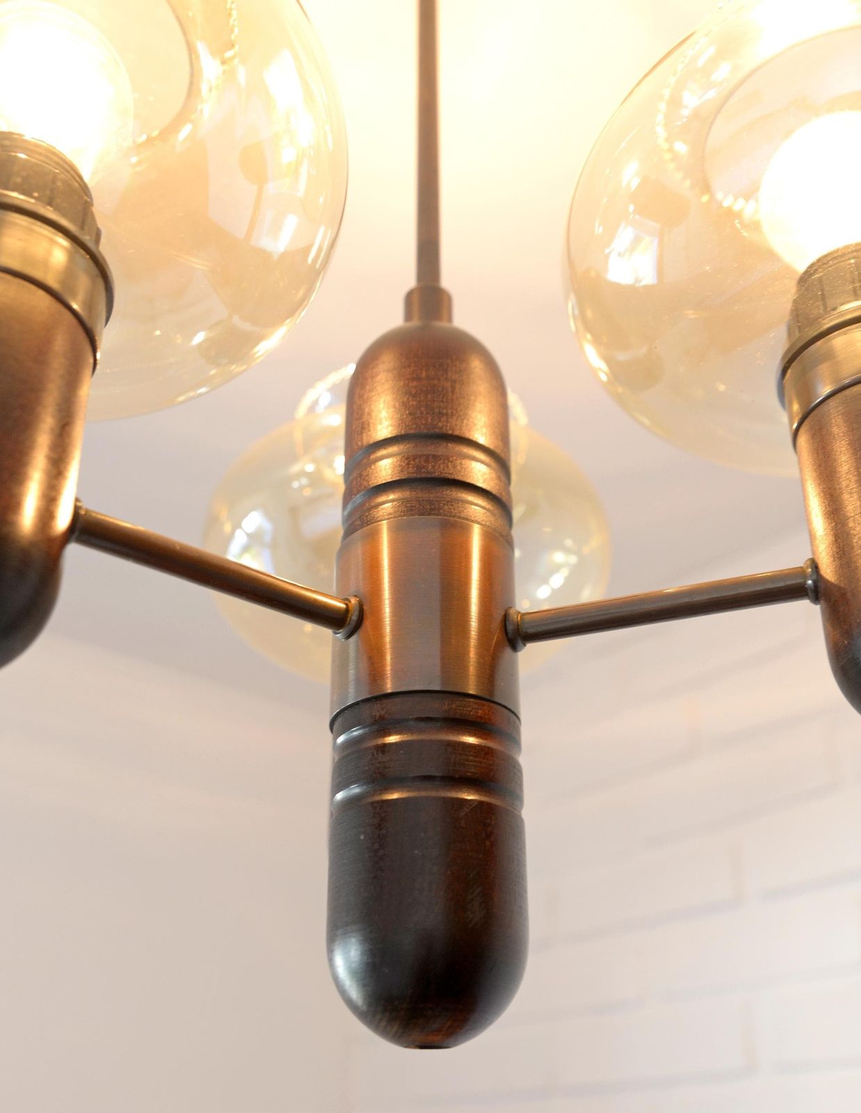 Vintage Pendant Light / Mid Century Rustic Lamp / Wooden Hanging Lamp / Colonial Chandelier From 1970's photo 344.0