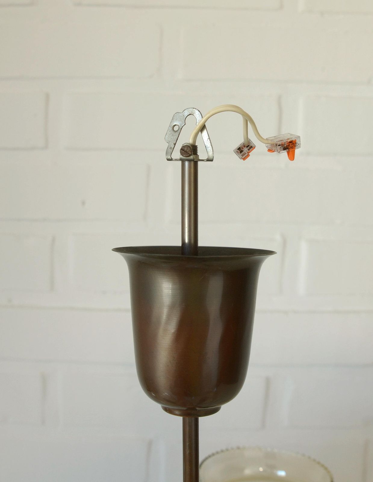 344.0 Vintage Pendant Light / Mid Century Rustic Lamp / Wooden Hanging Lamp / Colonial Chandelier From 1970's photo