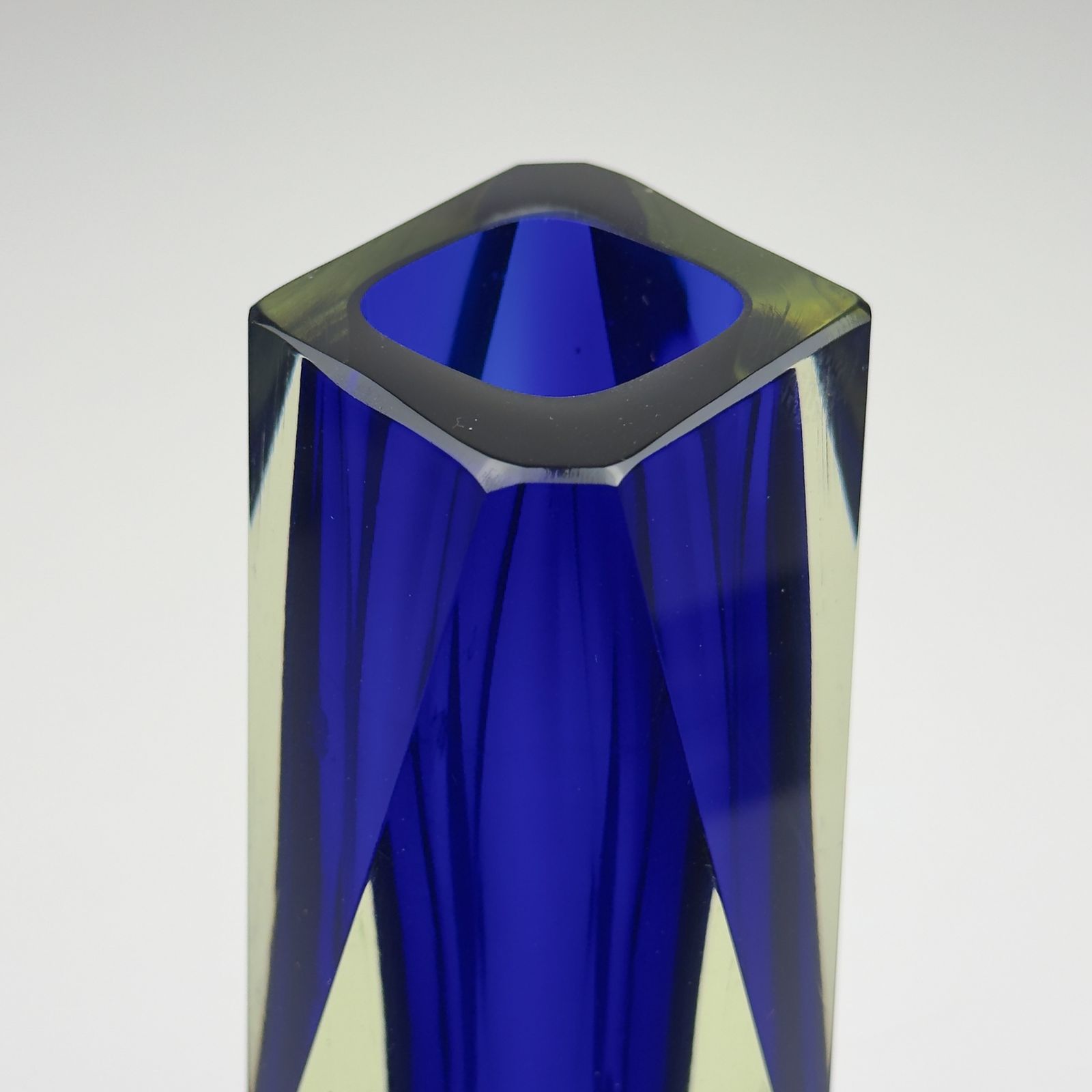 380.0 Vintage Sommerso Blue Murano Vase, Italy 1970s photo