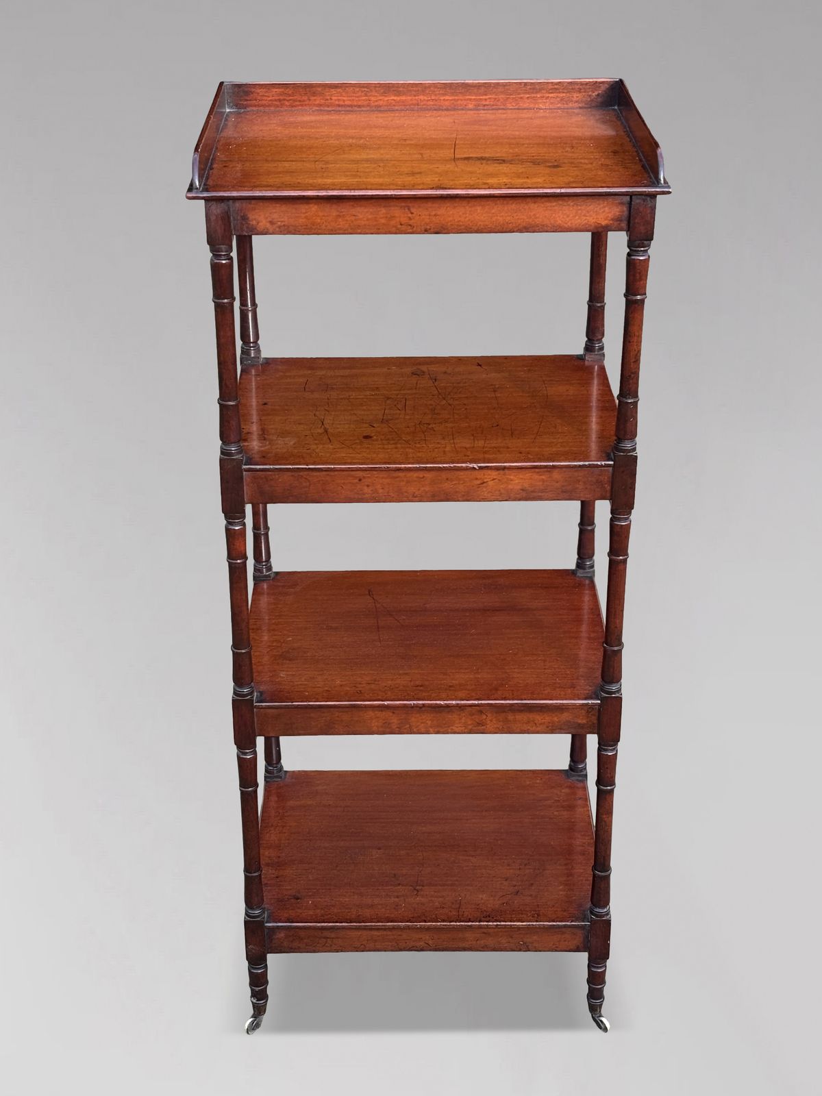 Early 19th Century George IV Period Mahogany 4 Tier Whatnot Music Stand photo vinterior