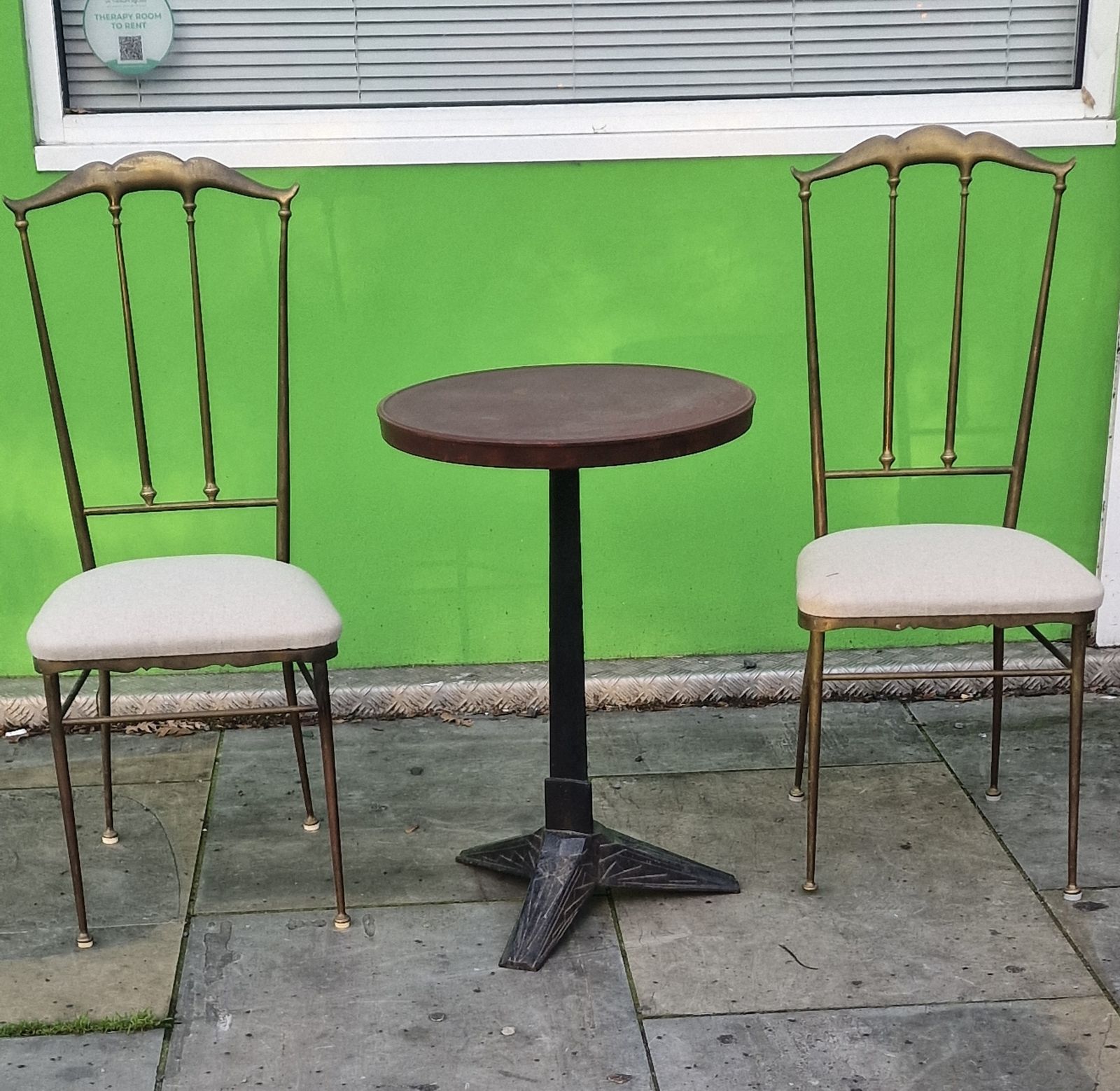Set Of Two Brass Chairs Attr. To Maison Jansen, Circa 1950