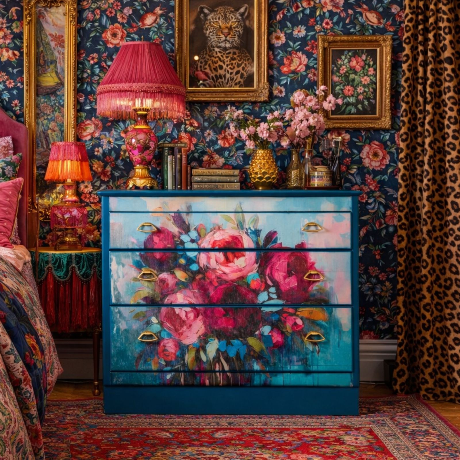 Upcycled Mid Century Lebus Chest Of Drawers photo for sale
