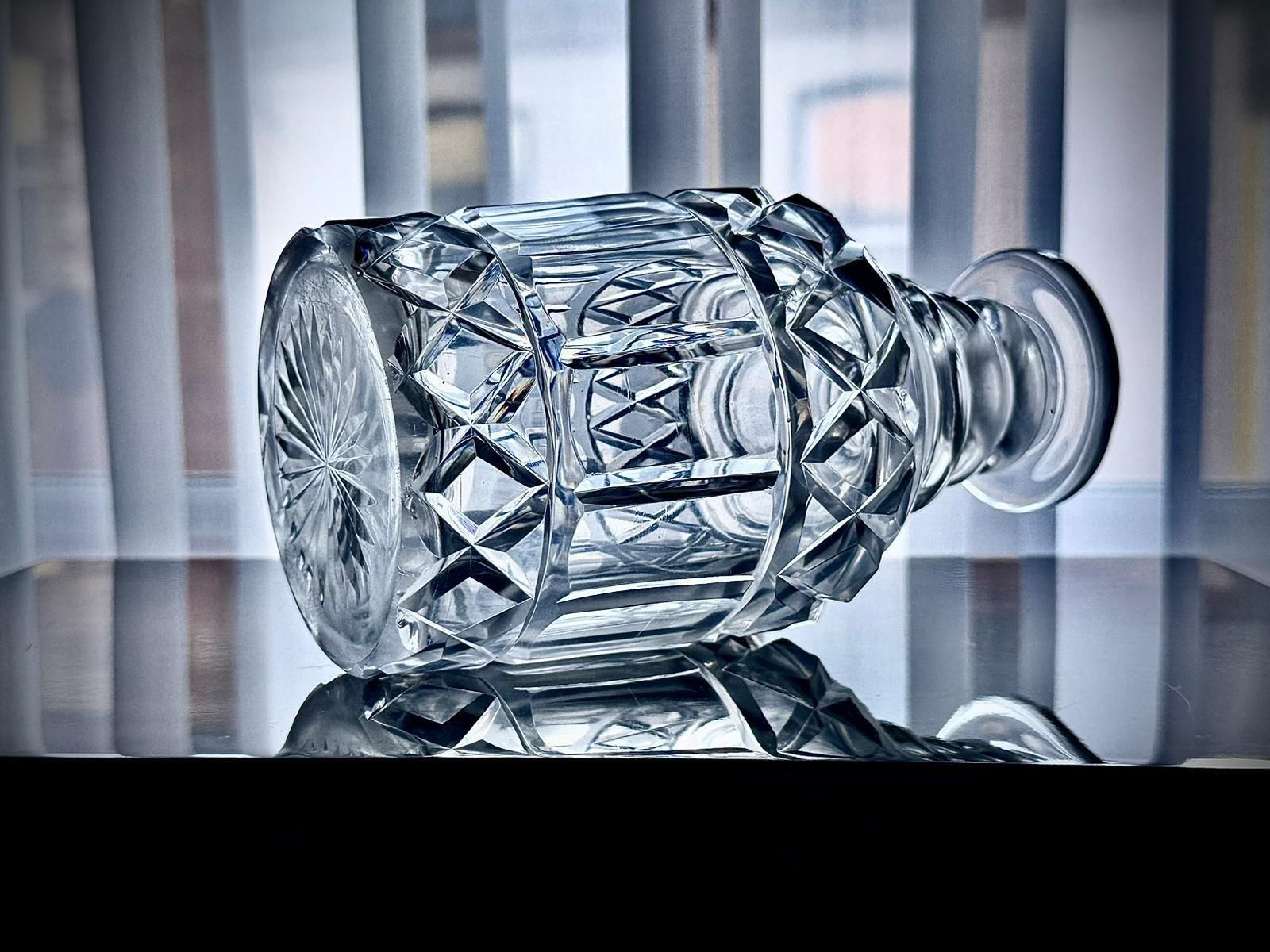 Georgian Cut Glass Decanter, England C.1820 – Early 19th Century photo vintage