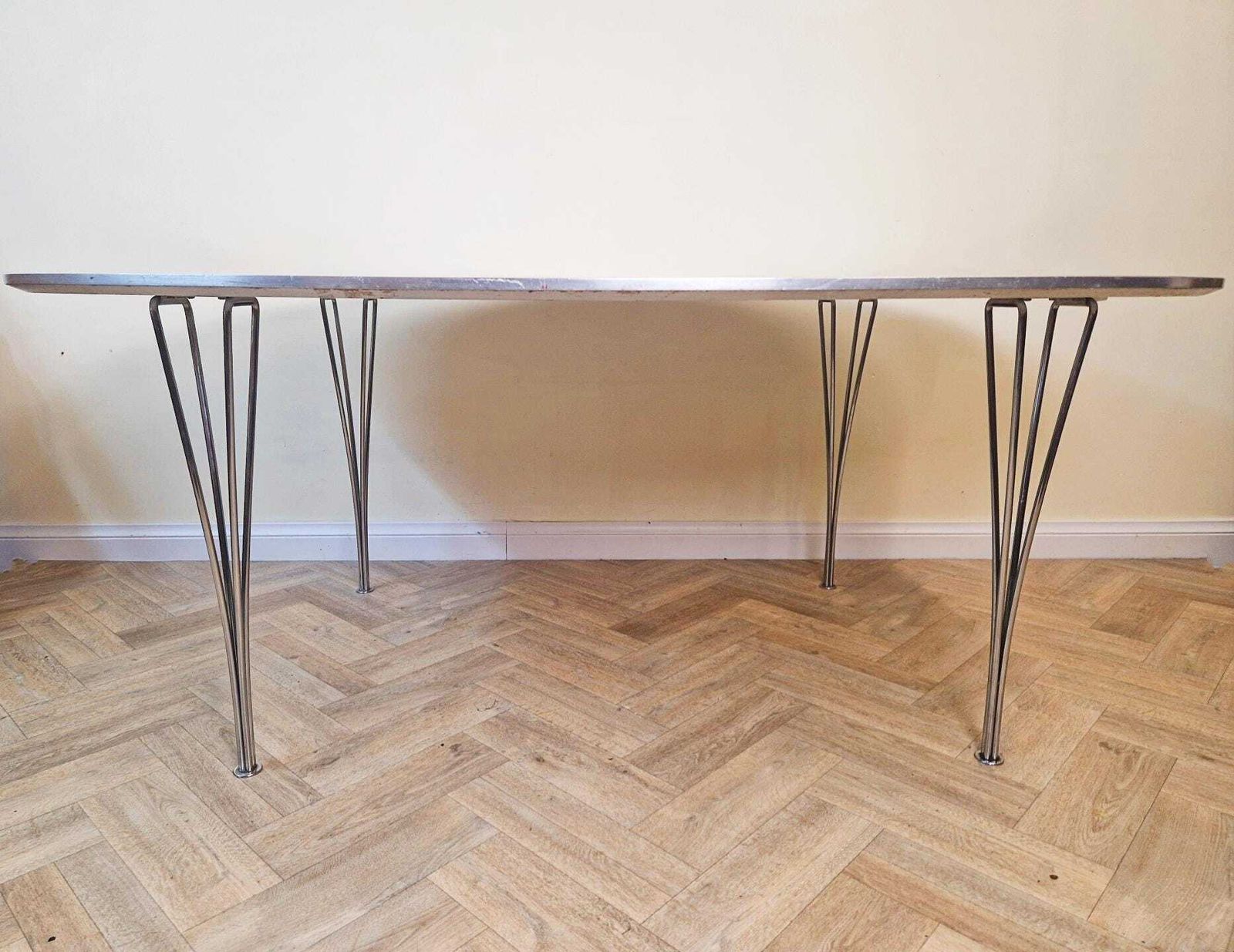 Piet Hein For Fritz Hansen Superellipse Mid Century Danish Design Oval Dining Table Bl821 photo for sale