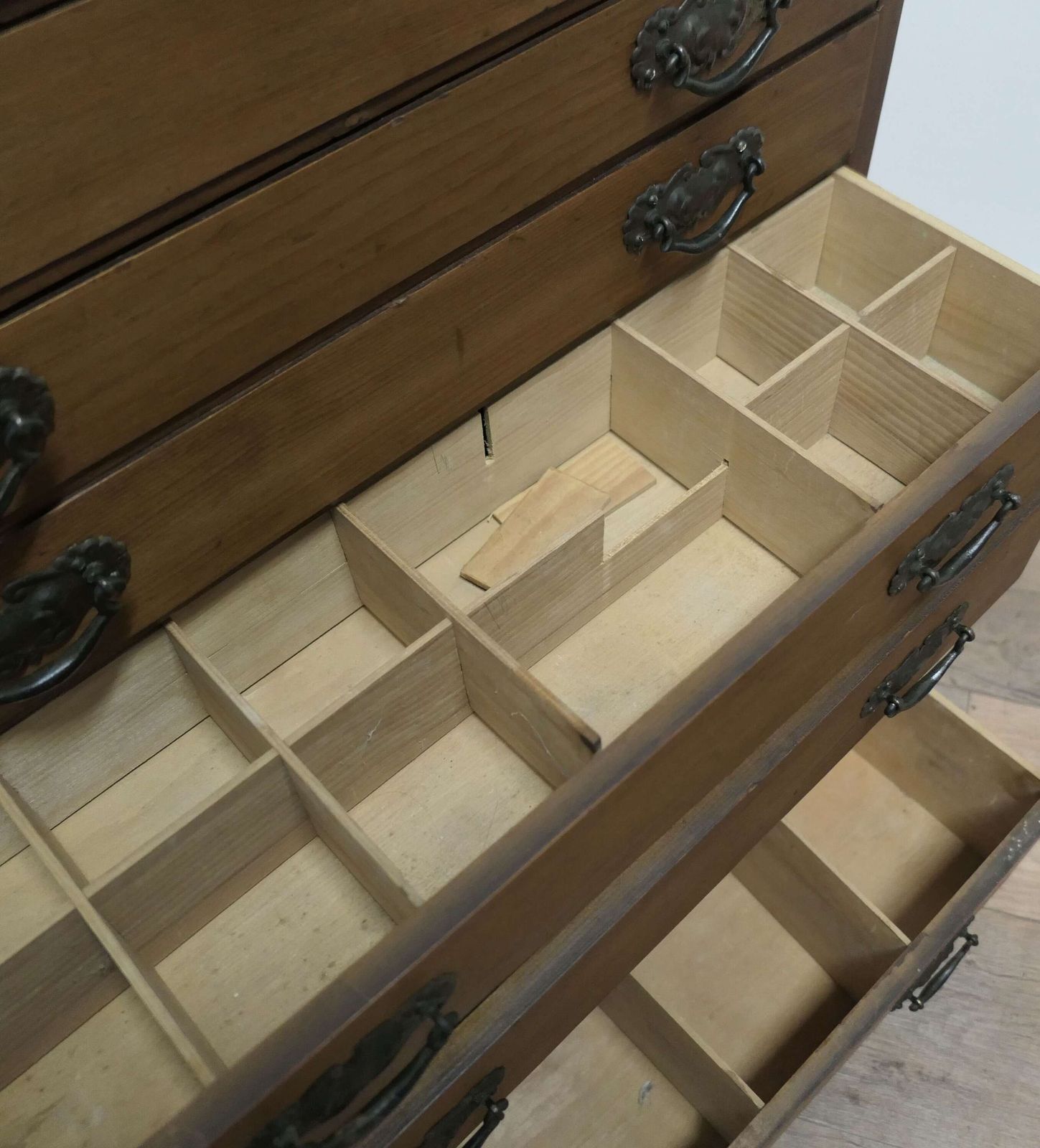 Arts And Crafts Pine Collectors Cabinet Filing Drawers photo Furniture