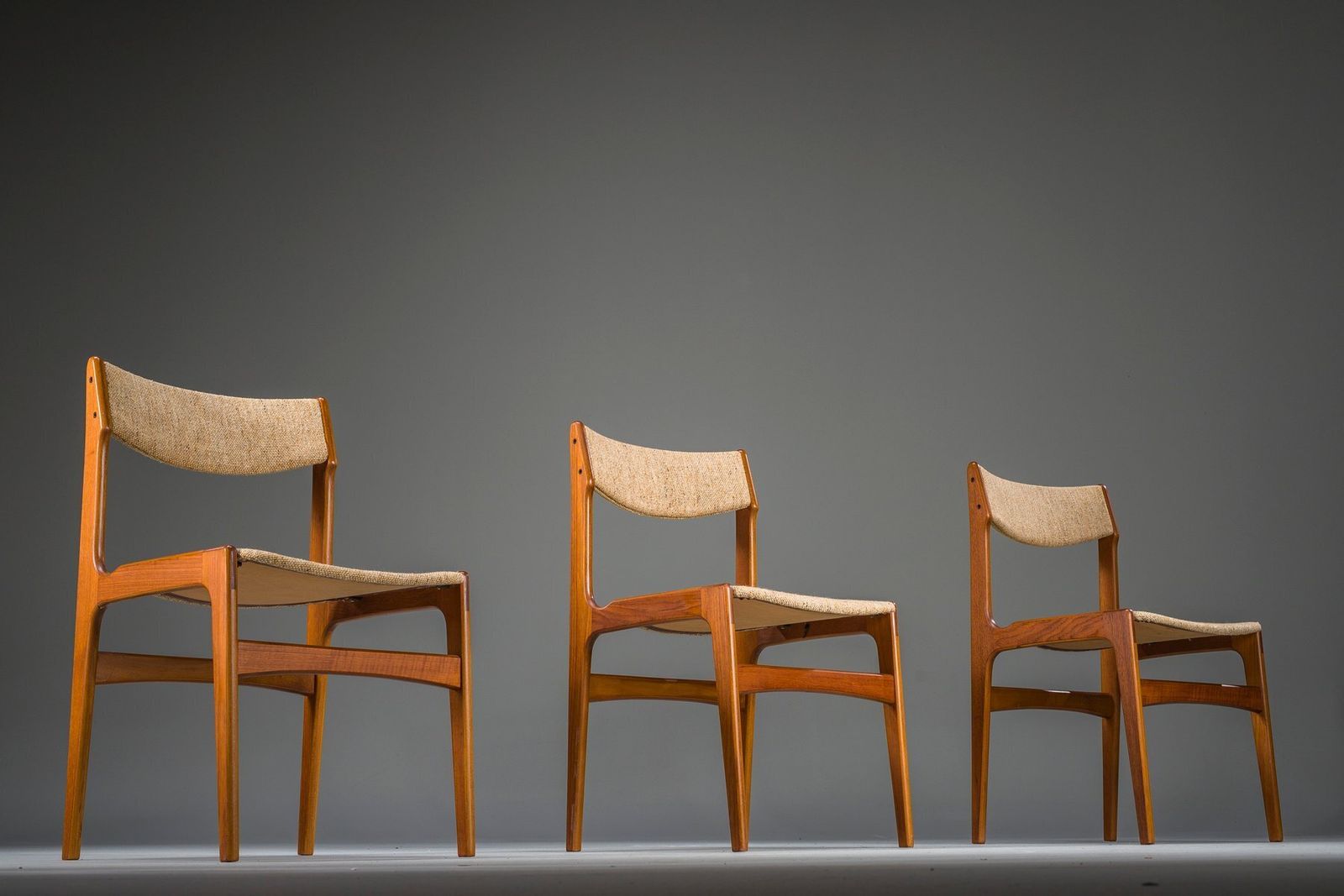 Teak Dining Chairs Attributed To Erik Buch For Anderstrup Stolefabrik, Denmark, 1970s, Set Of 3, Set Of 3 photo vintage