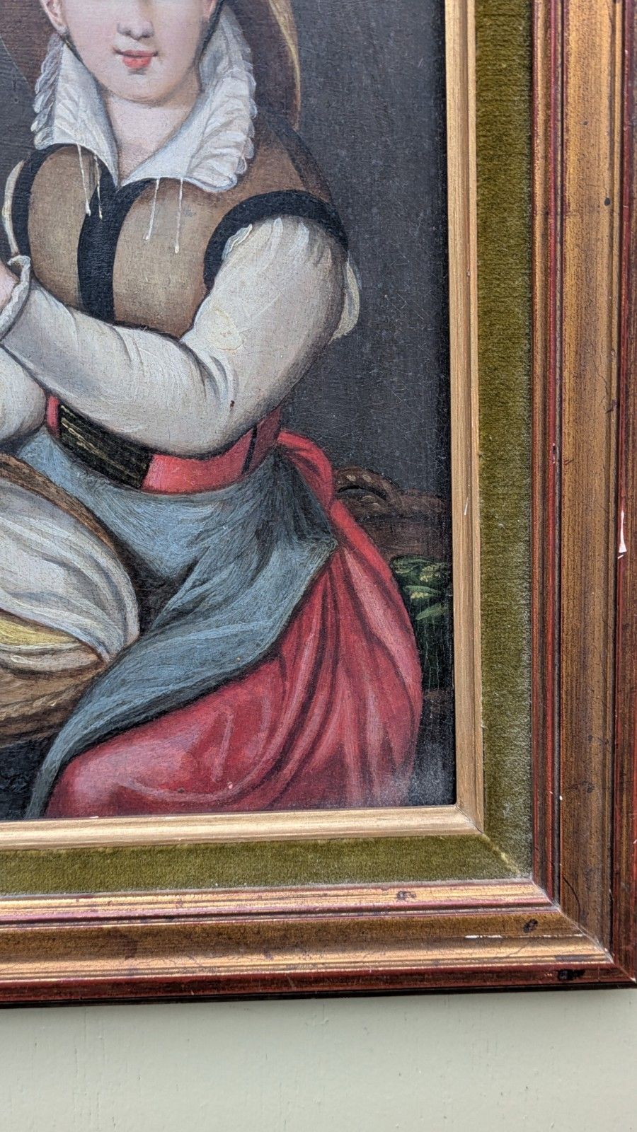 19th Century Oil Portrait Woman With Spices   Style Of Joachim Bueckelaer photo Art