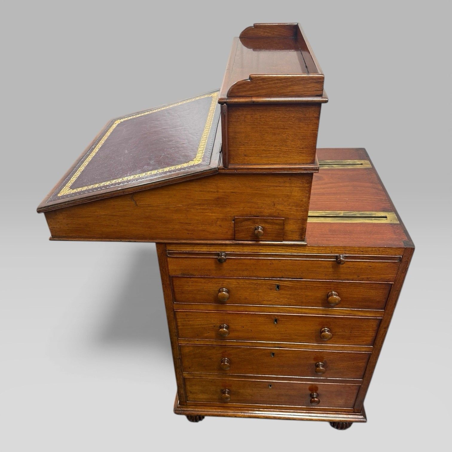 Furniture Antique Mahogany Davenport Desk By Gillows Of Lancaster photo