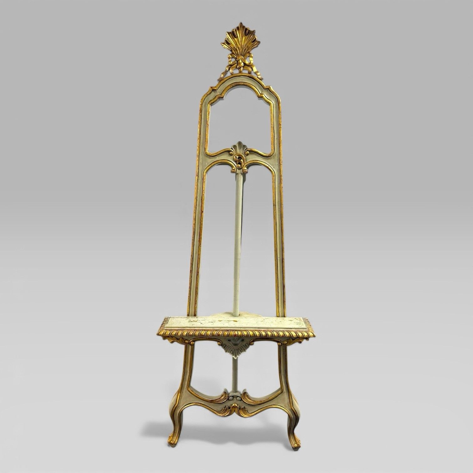 Antique Victorian Painted And Gilt Louis XV Style Artist’s Easel, Film Prop photo furniture