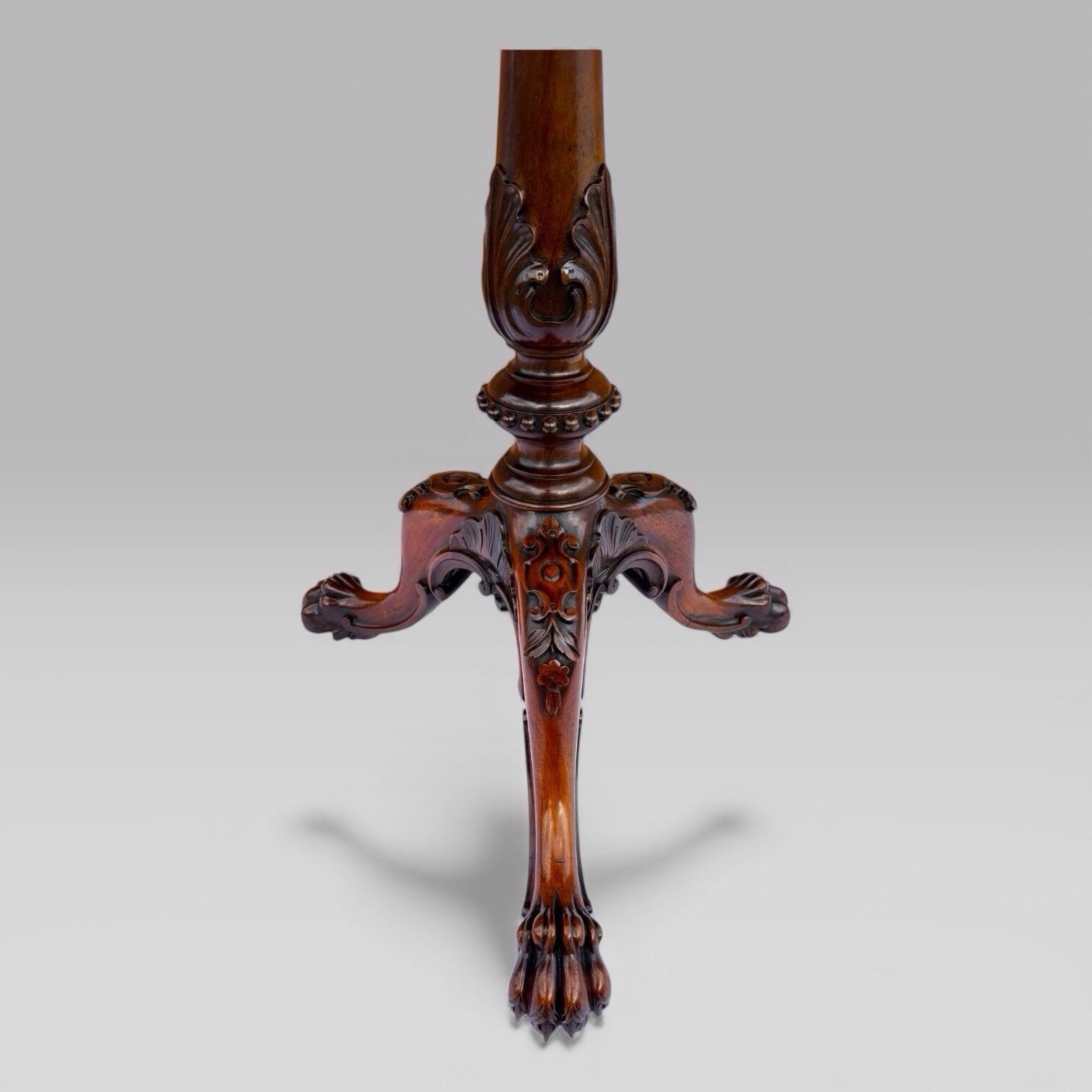 7500.0 Antique William IV Gillows Carved Rosewood Tilt Top Tripod Table Fire Screen photo