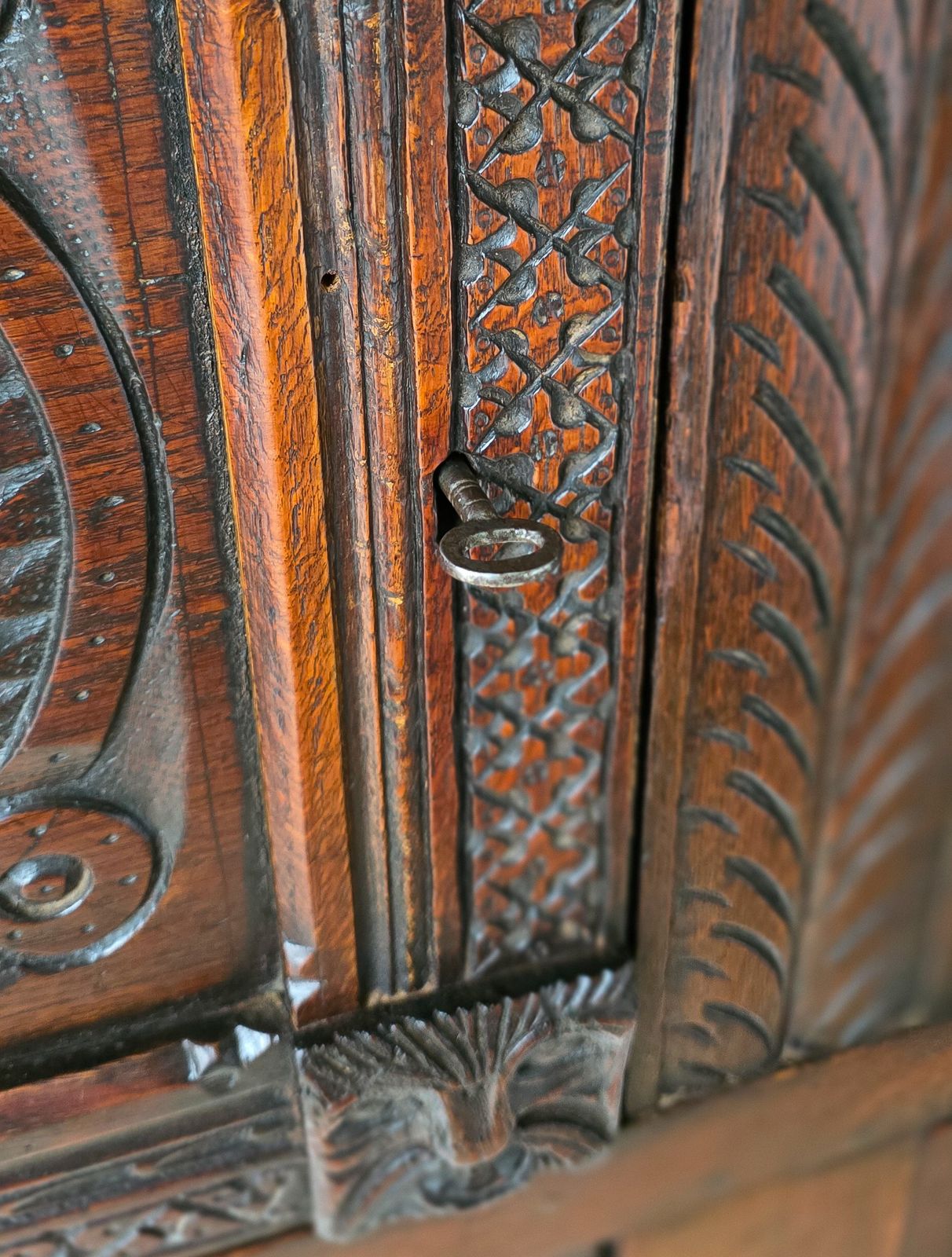 Antique Carved Oak Lawyers Primitive Court Cabinet photo Furniture