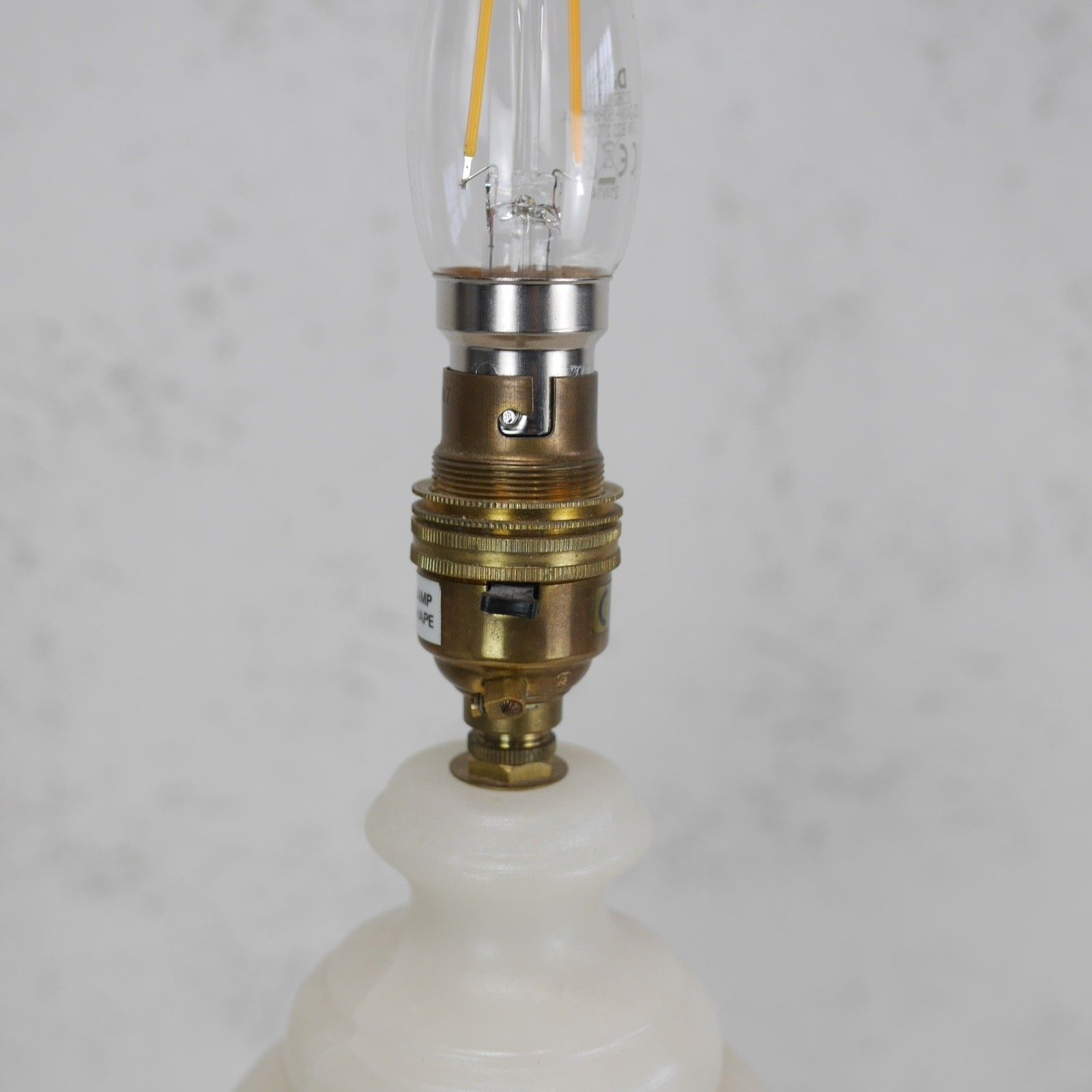 photo for sale Alabaster Marble Neoclassical Urn Table Lamp Italian Marble Brass #103076