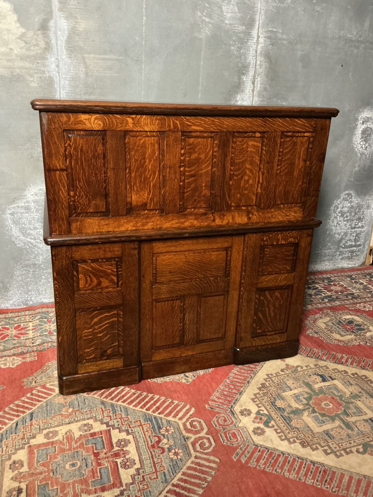photo vintage Antique Roll Top Desk, 1900s, Oak