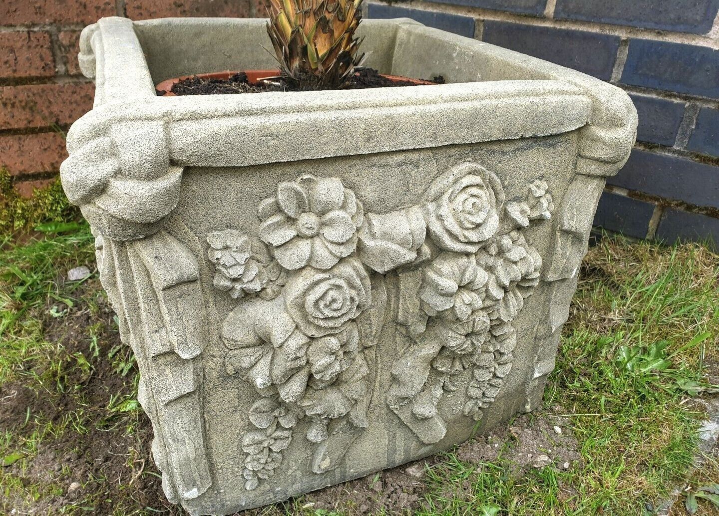 Hadenstone Vintage Style Box Planter Urns English Stone Delivery Available photo furniture