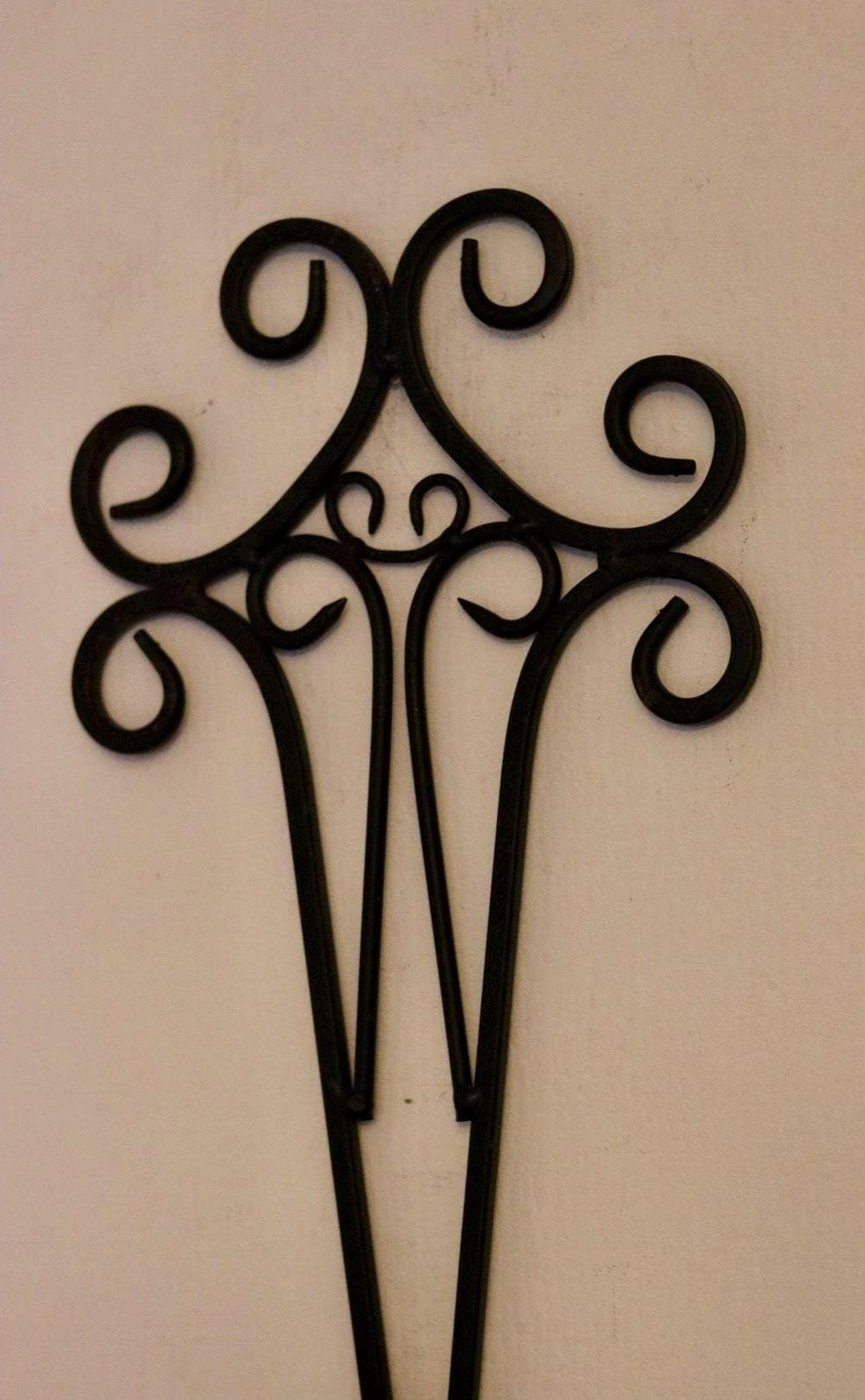 Pair Of Vintage Black Metal Sconces photo vinterior