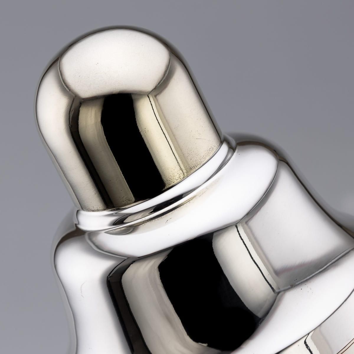 photo for sale 20th Century American Silver Plated "Recipe" Cocktail Shaker By Napier C.1930