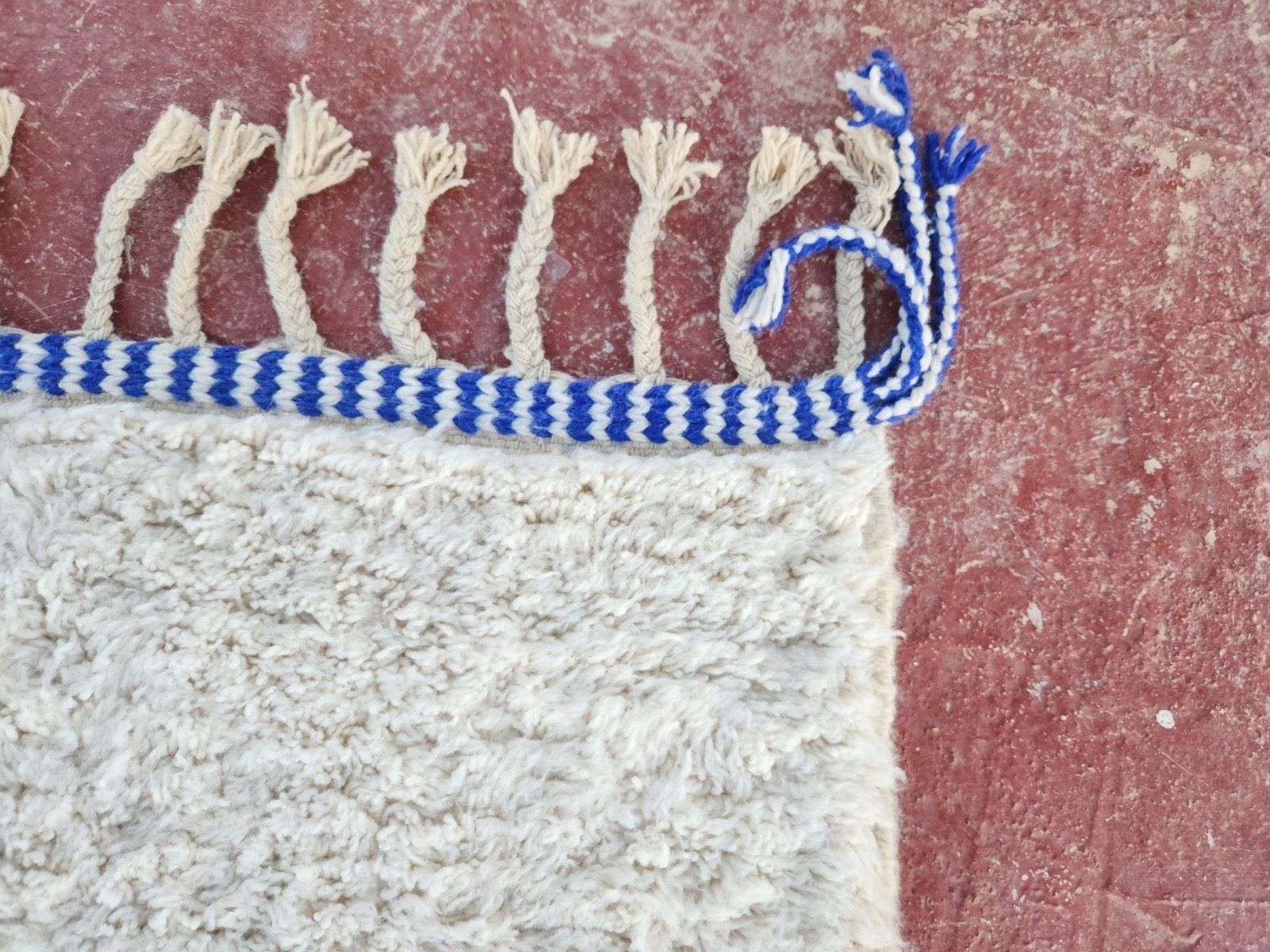 photo for sale Large Abstract Contemporary Beni Ourain Rug   Hand Knotted Moroccan Wool   300x200cm