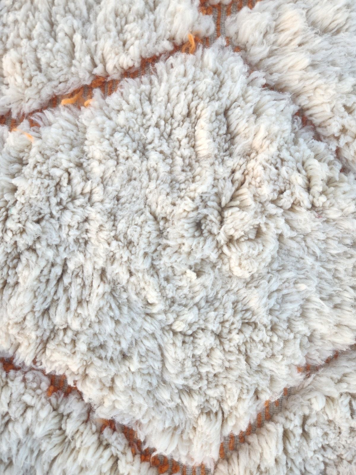 photo vinterior Classic Beni Ourain Diamond Rug   Terracotta Lines On Cream Wool   300x200cm