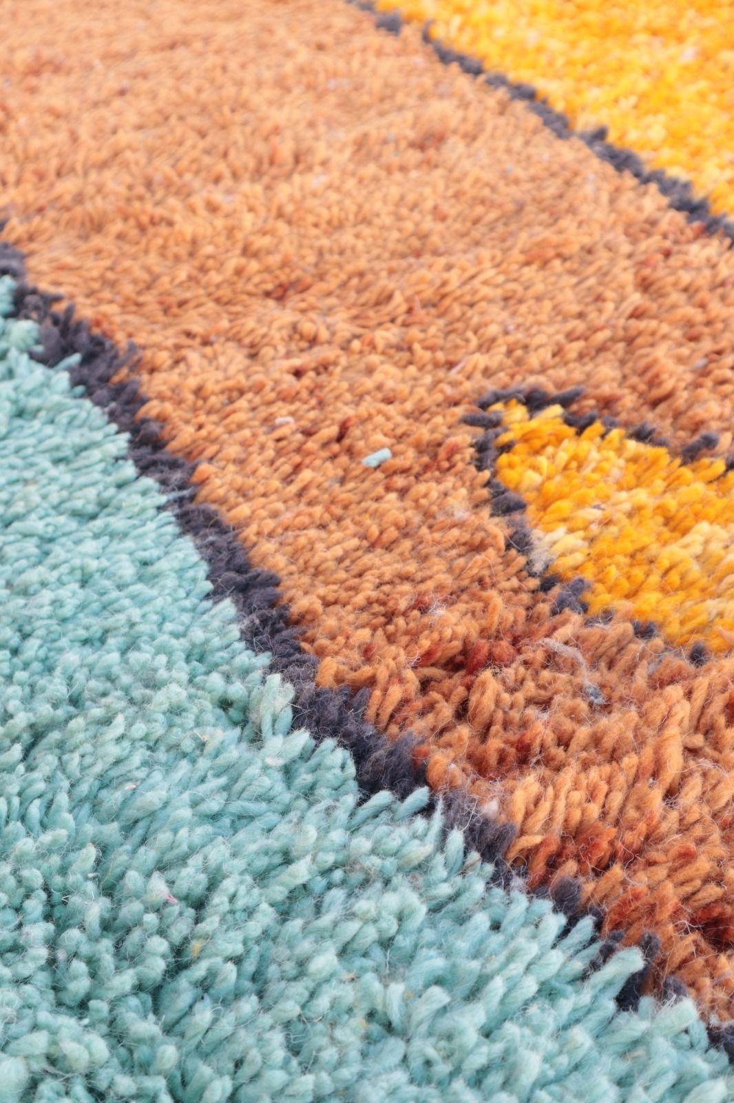 Artistic Abstract Multicolor Moroccan Rug   Hand Knotted Contemporary Wool   300x200cm photo vintage