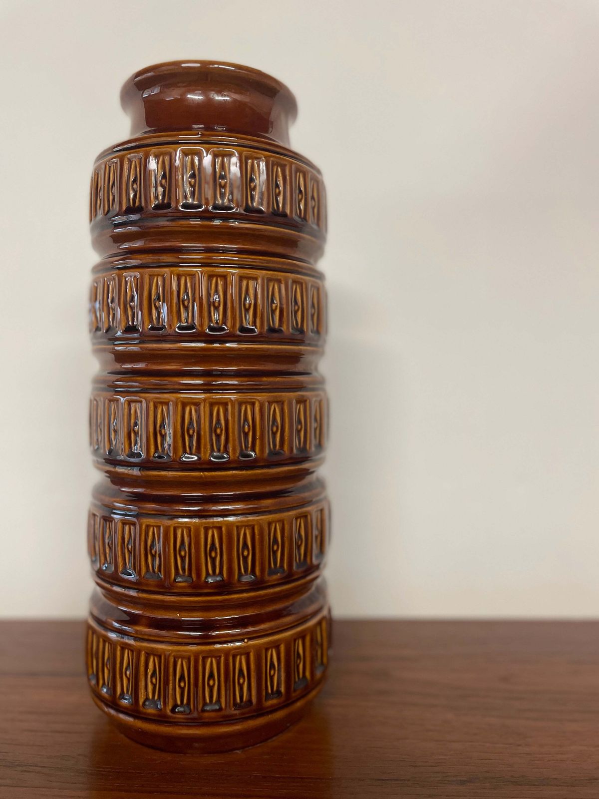 Large Mid Century West German Brown Vase | W. Germany 268 40 | 40cm photo Home Decor